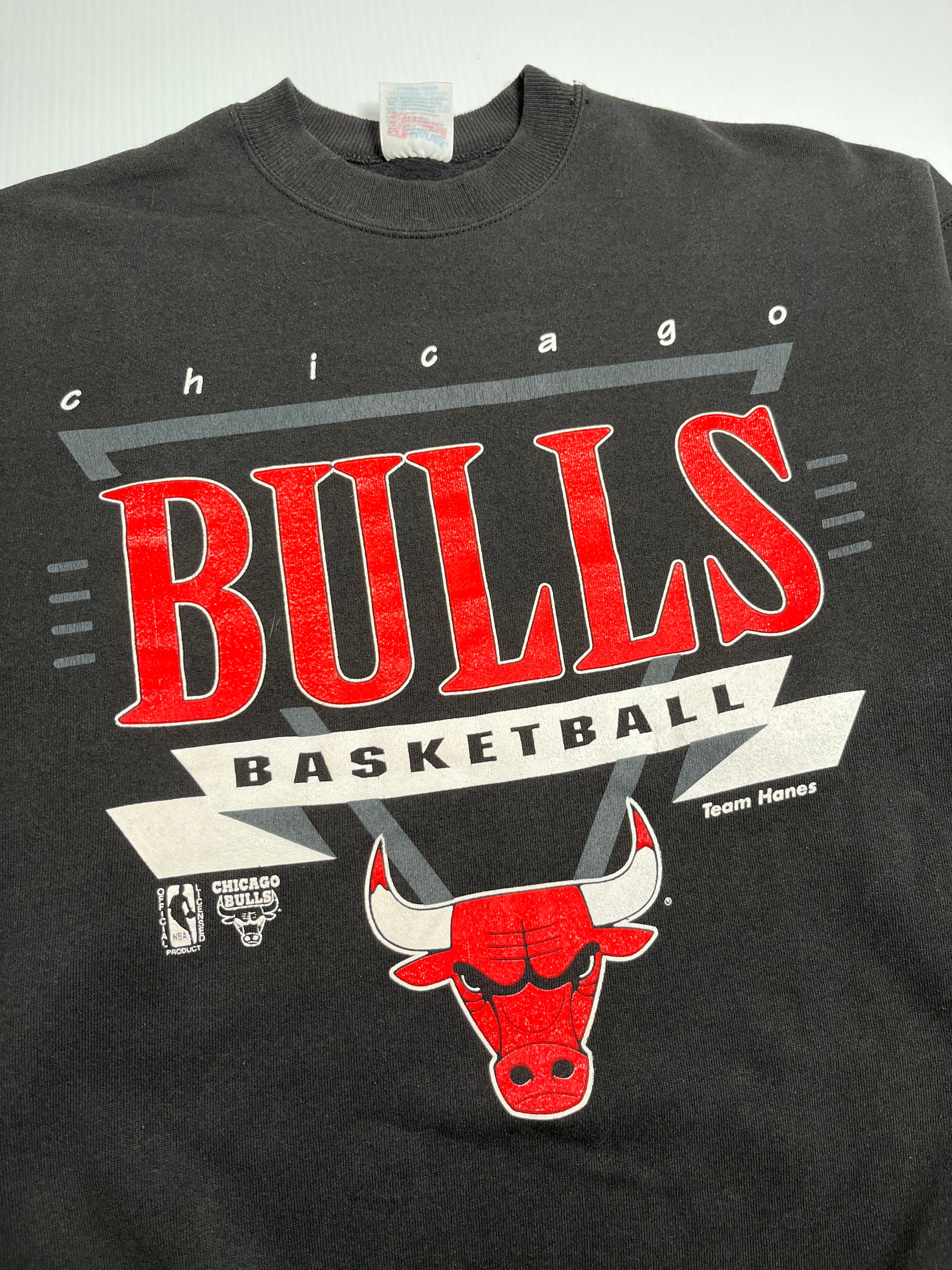 90s Chicago Bulls Basketball Graphic Crewneck XL