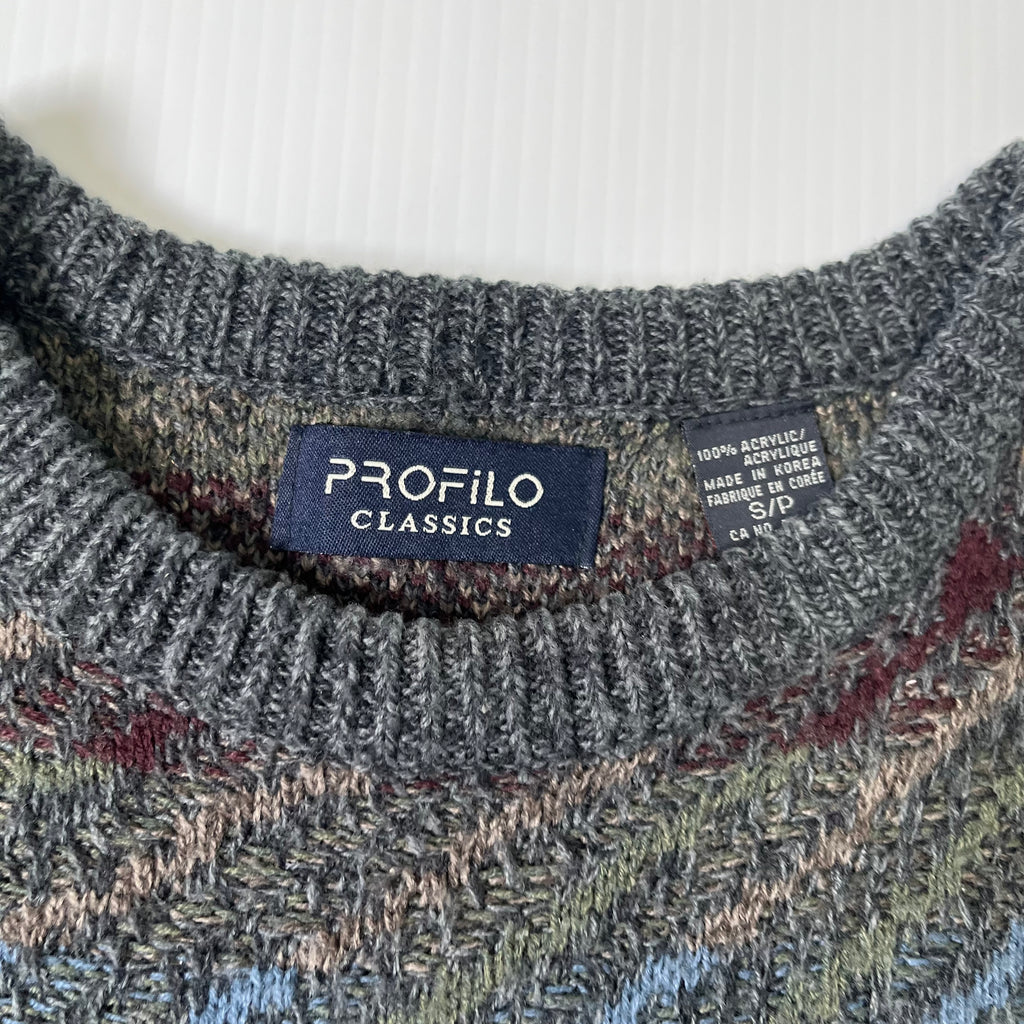Profilo Classics Stripe Pattern Knit Sweater S