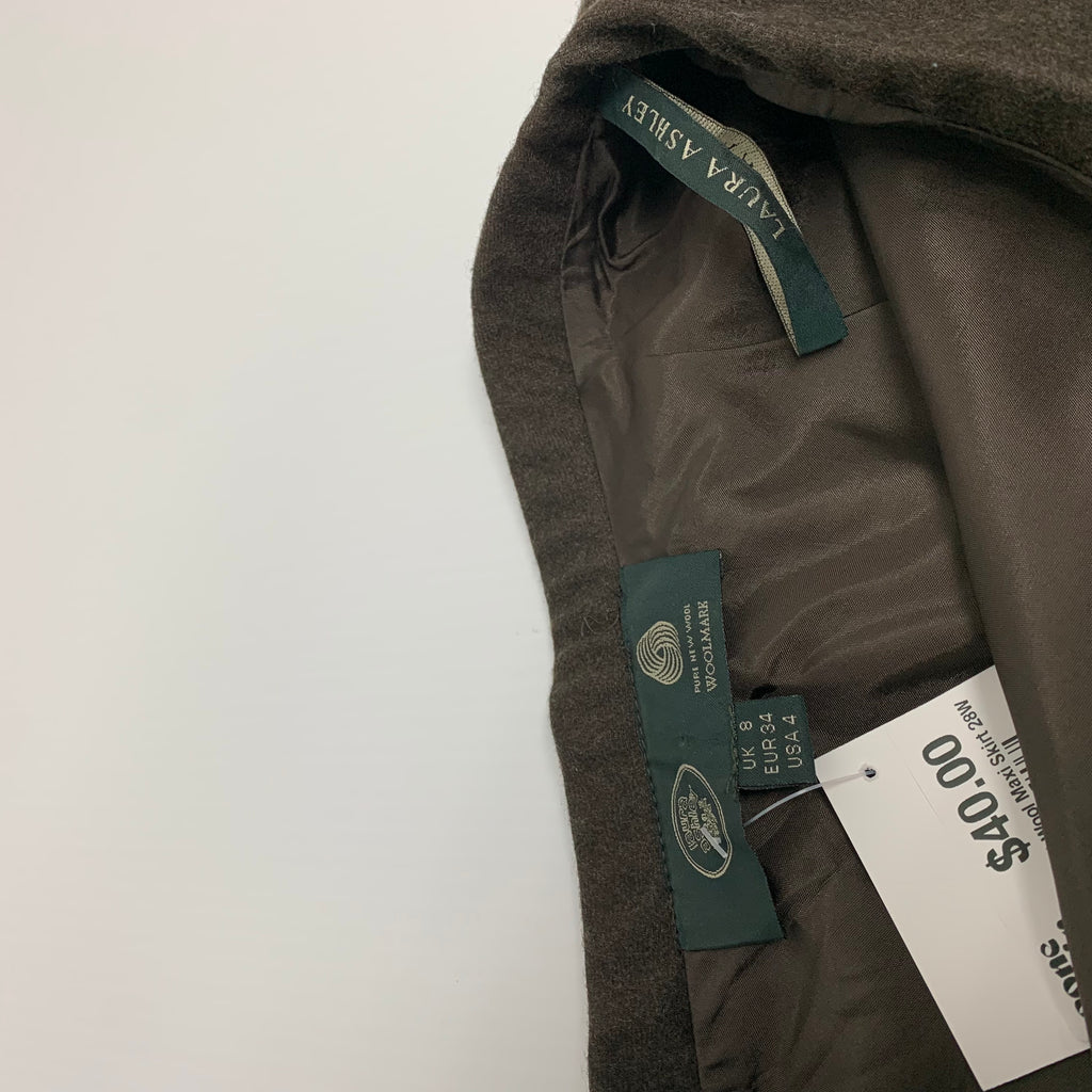 Woolmark Brown Maxi Skirt 28W