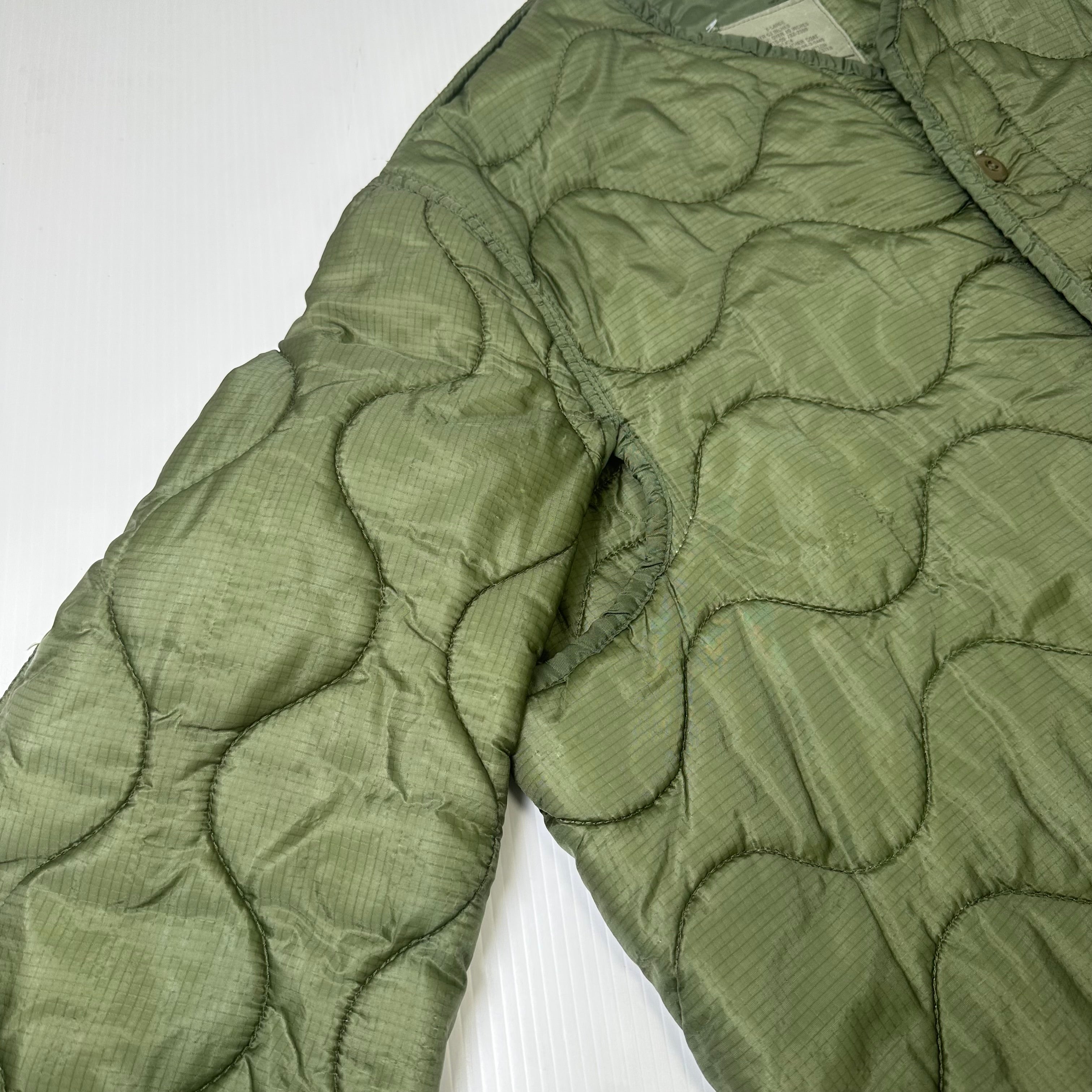 Vintage Quilted Military Liner Light Jacket XL