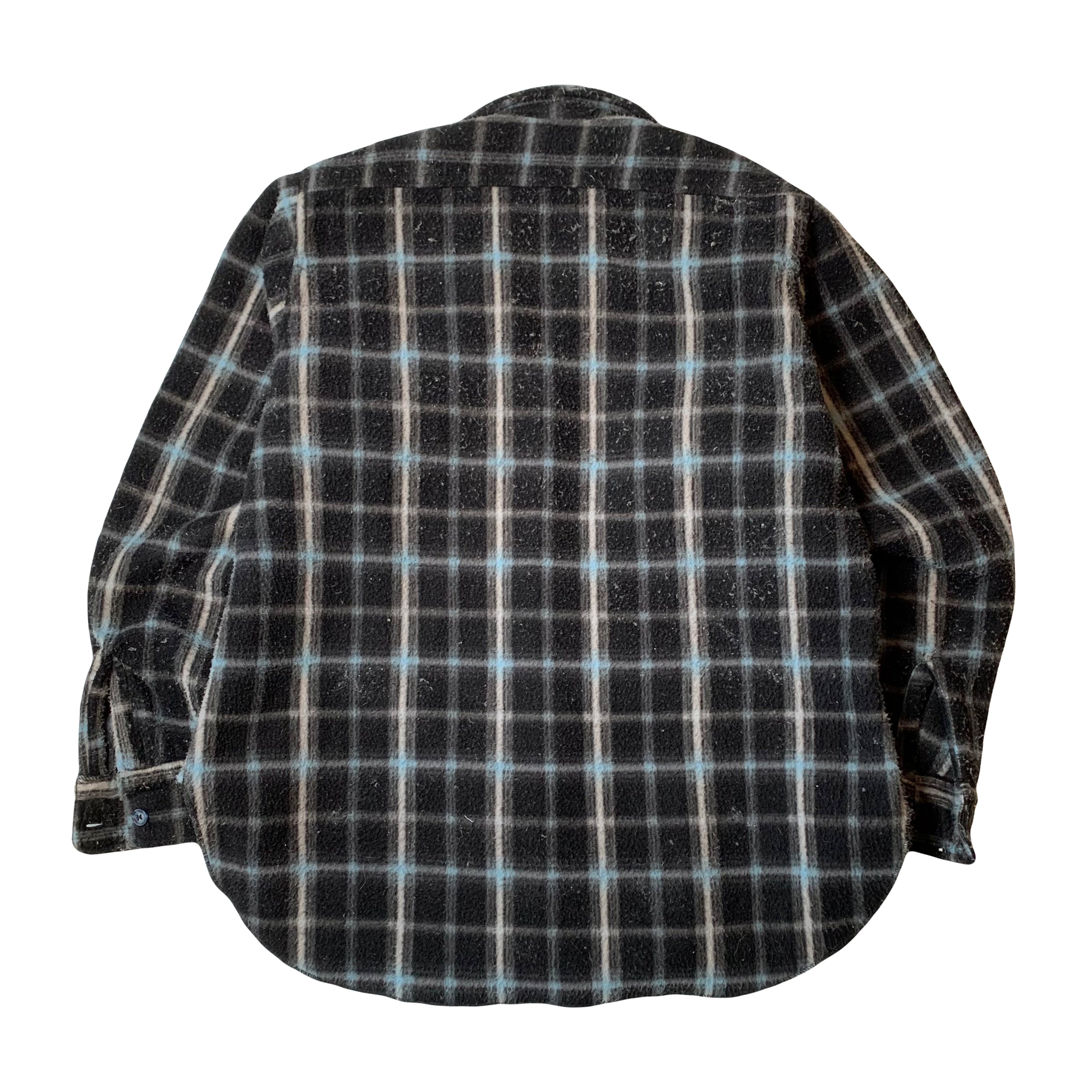 Vintage Luigi Rossi Heavy Fleece Plaid Button Up L