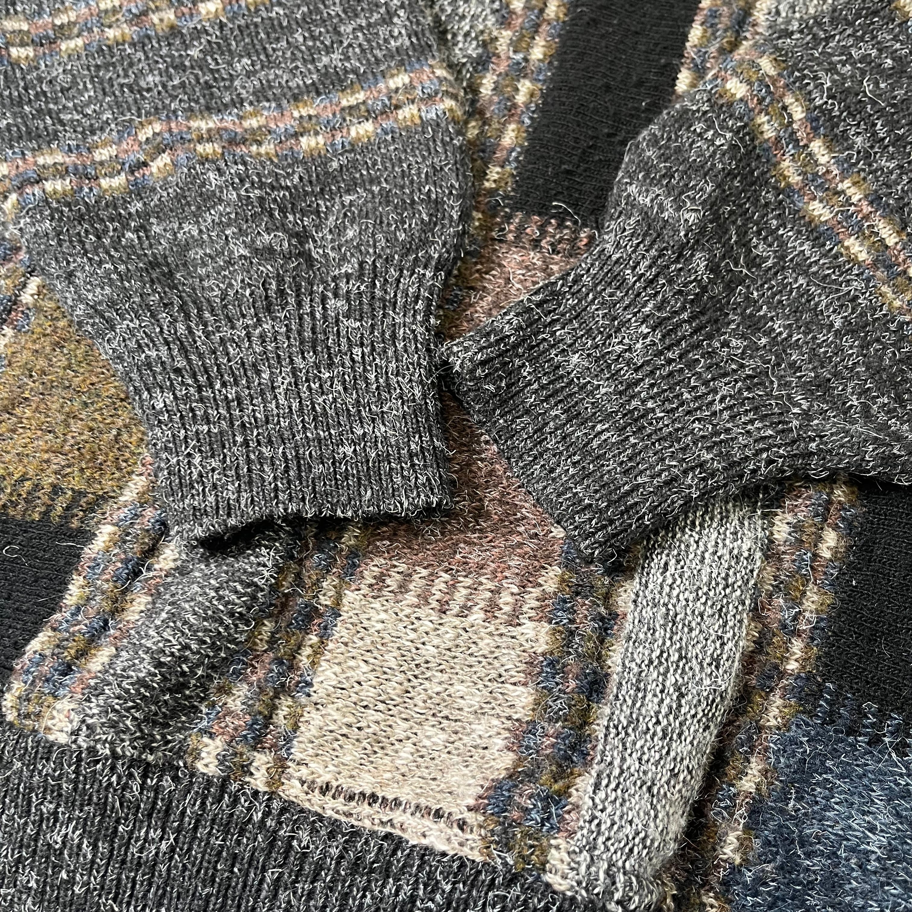 Vintage Arnold Palmer Patchwork Knit Sweater L
