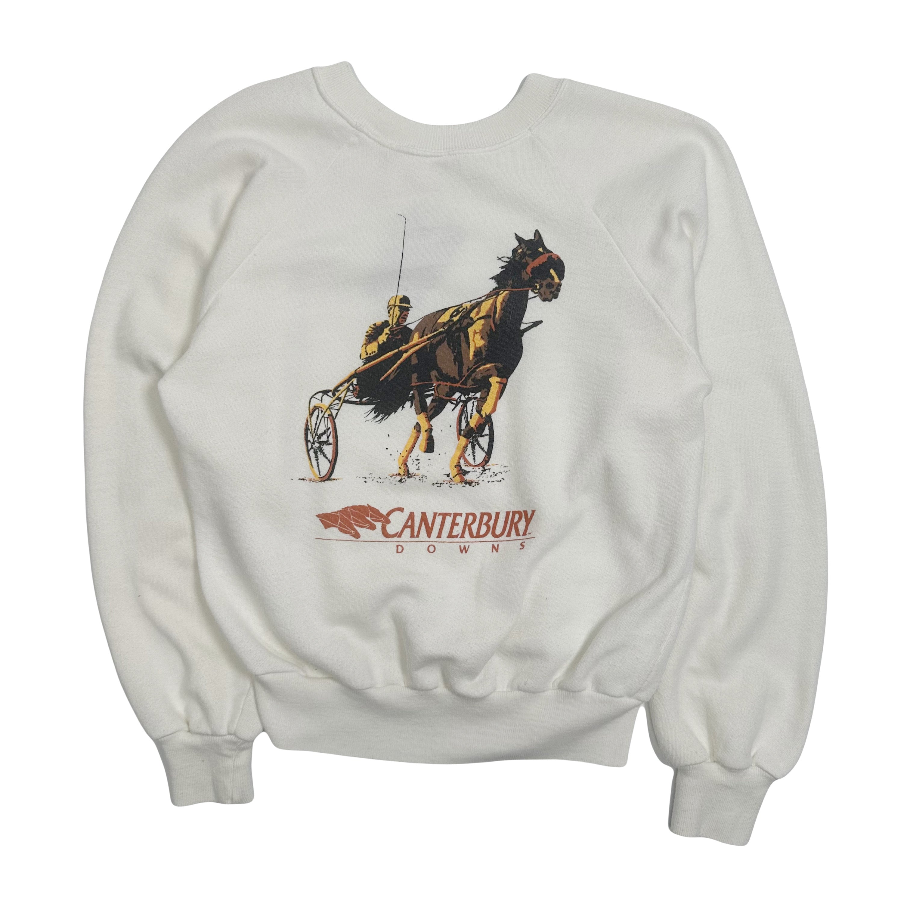 Vintage Canterbury Downs Horse Racing Crewneck XS