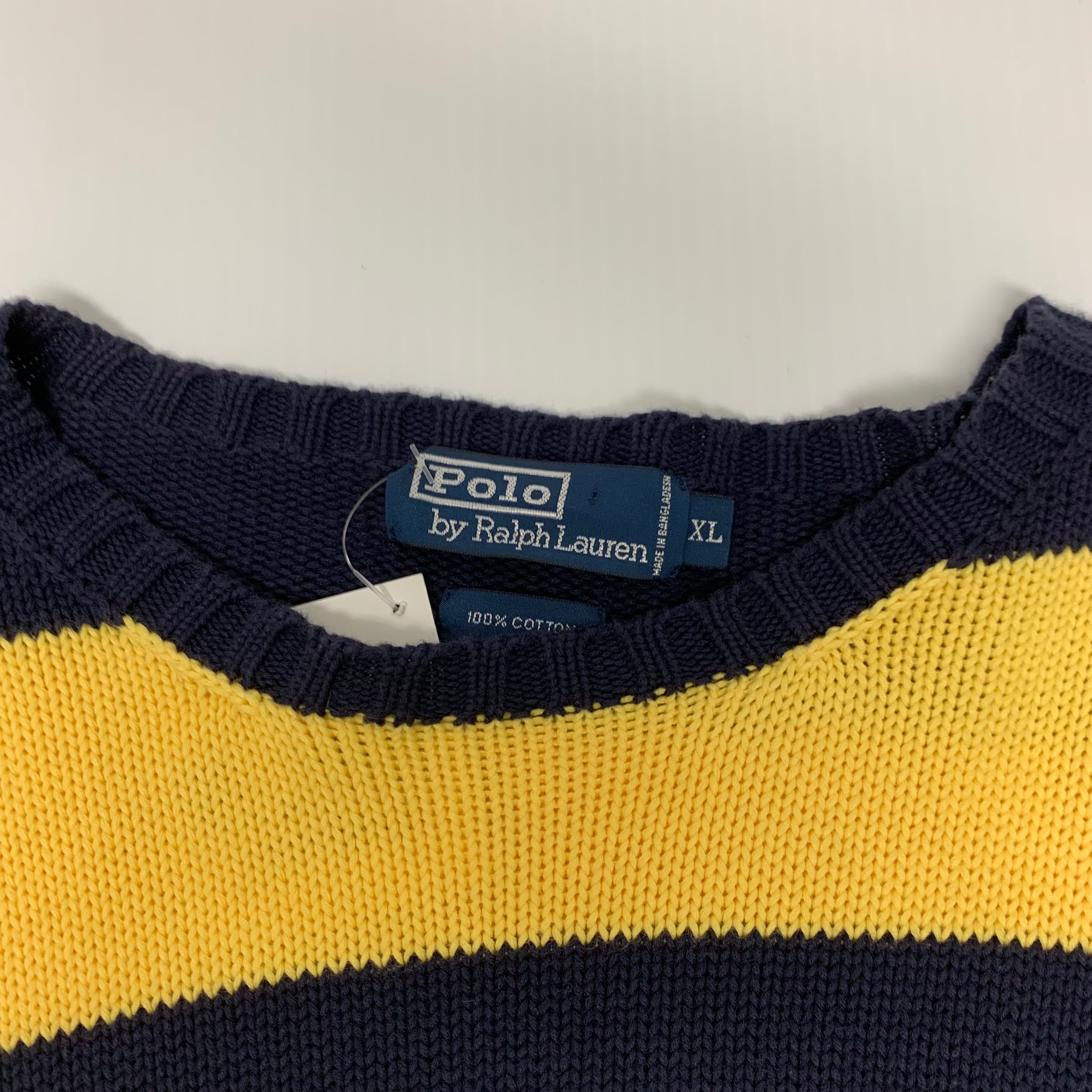 Striped Polo RL Knit XL