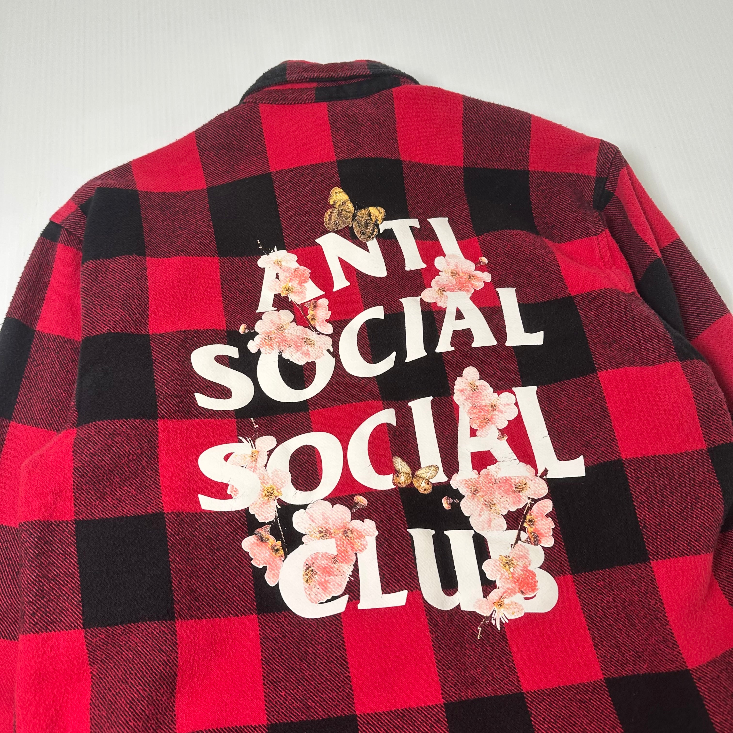 Anti Social Social Club Blossom Plaid Button Up Shirt S