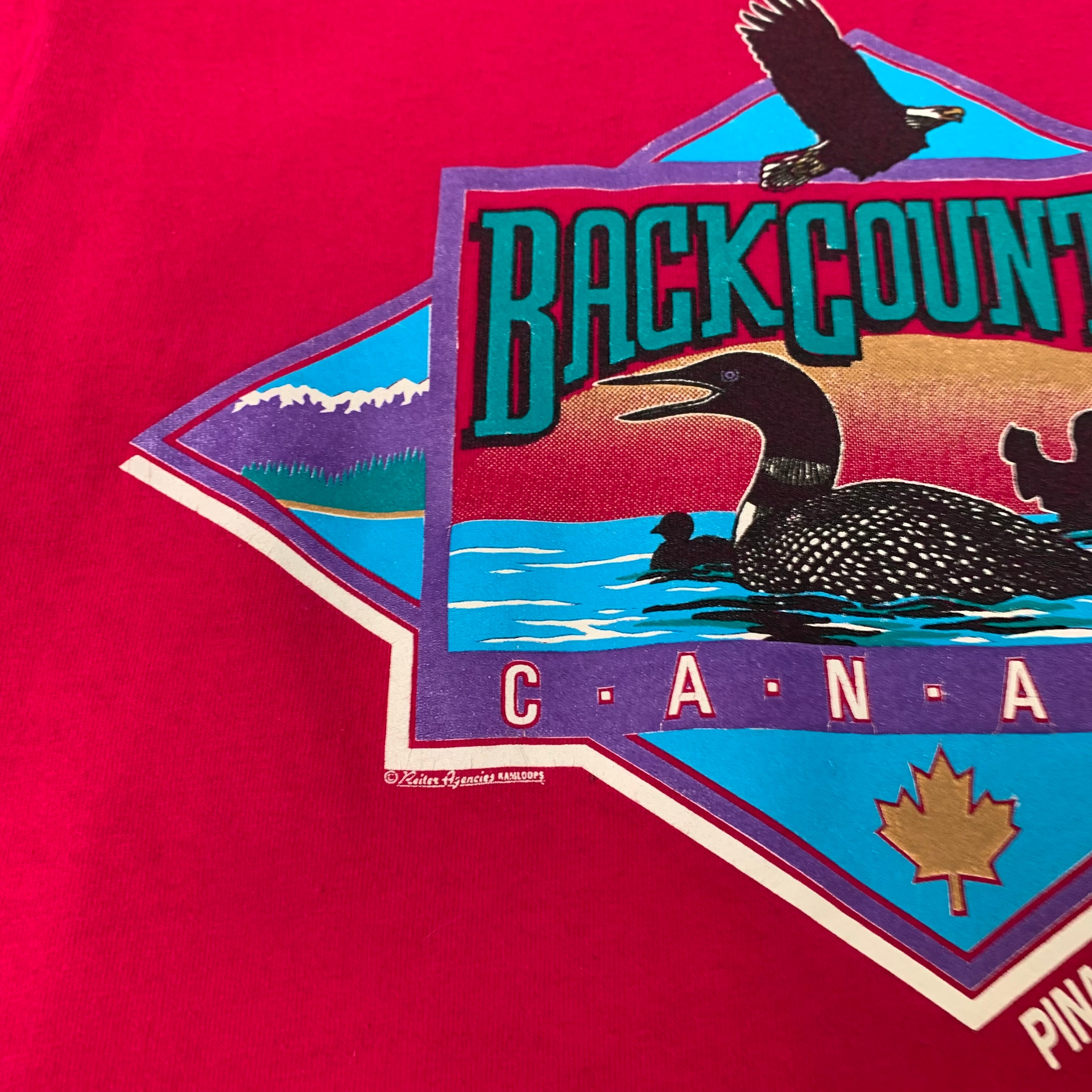 Vintage Back Country Canada Pinantan Lake Tee L