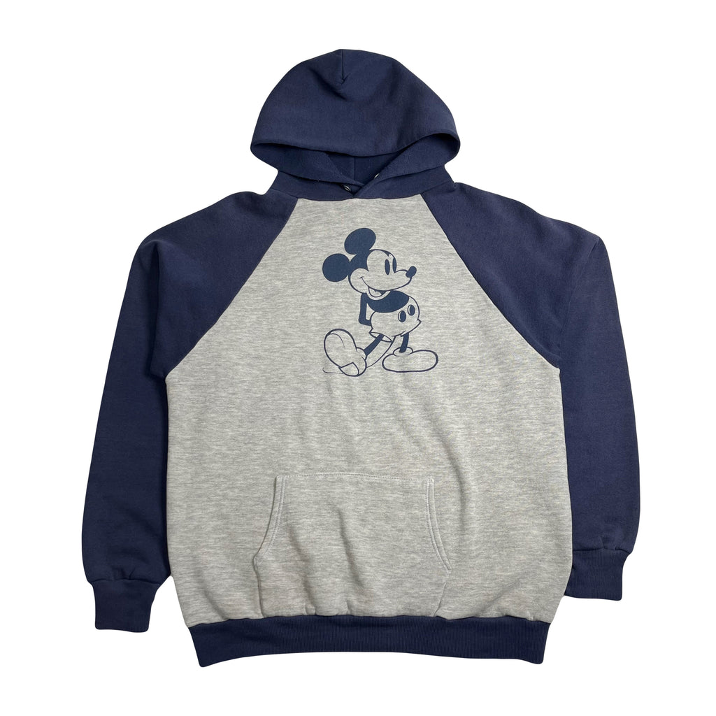 80s Disney Mickey Mouse Two-Tone Hoodie L