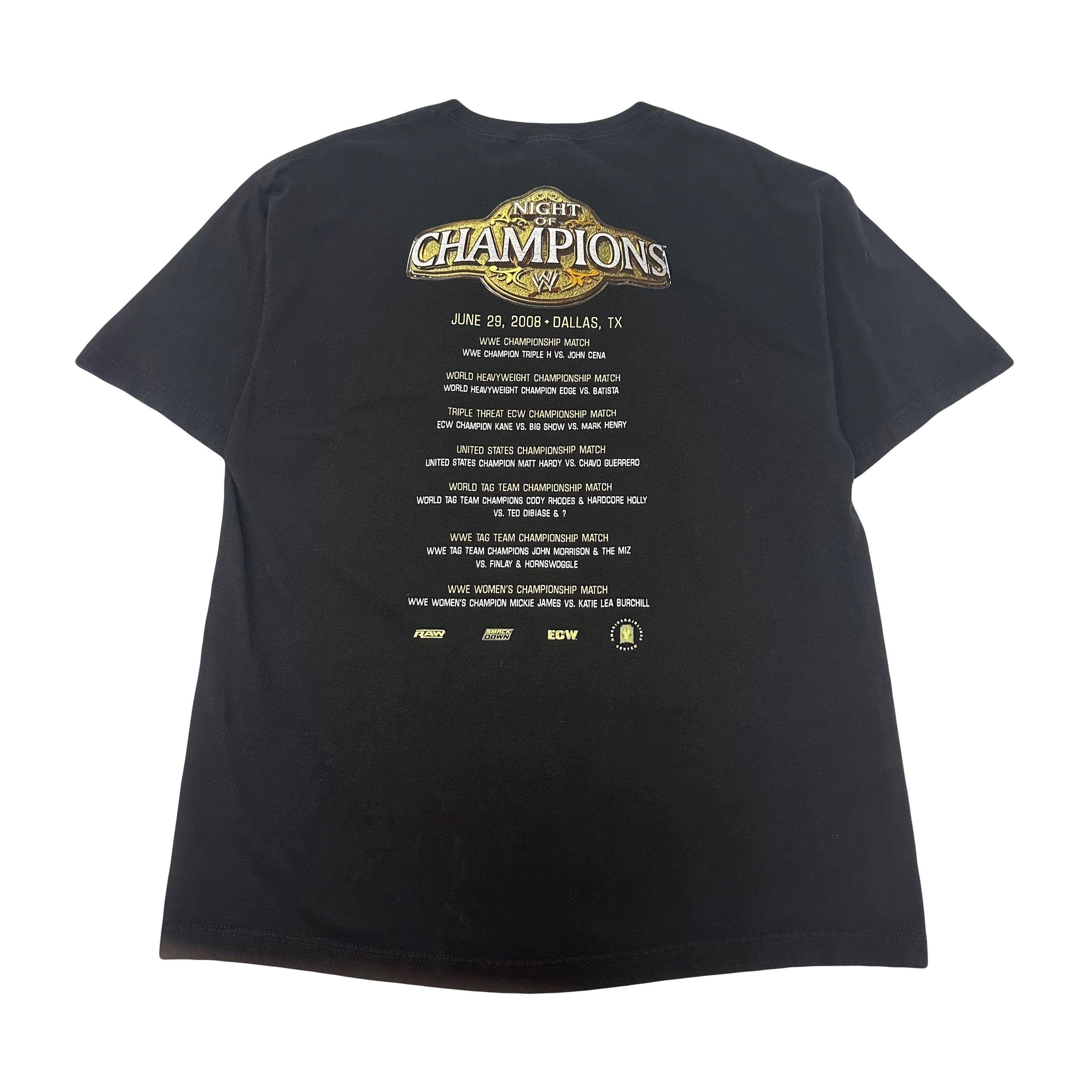 2008 WWE Night OF Champions Wrestling Tee XL