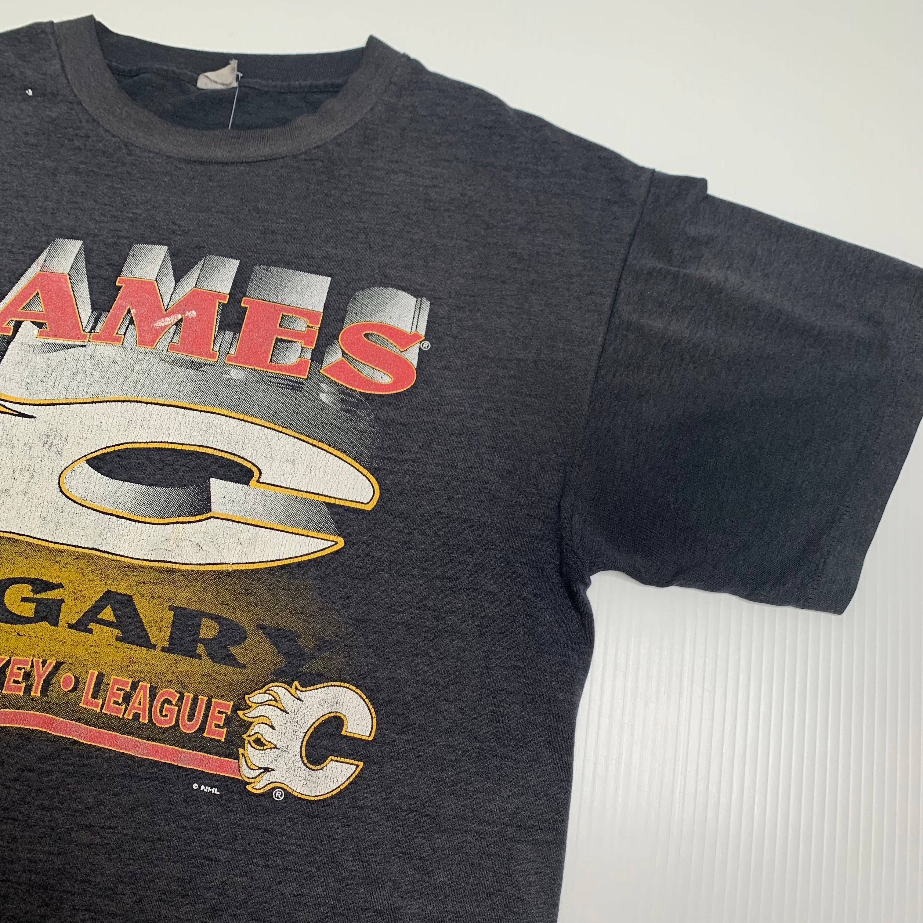 Vintage Calgary Flames Faded Tee L