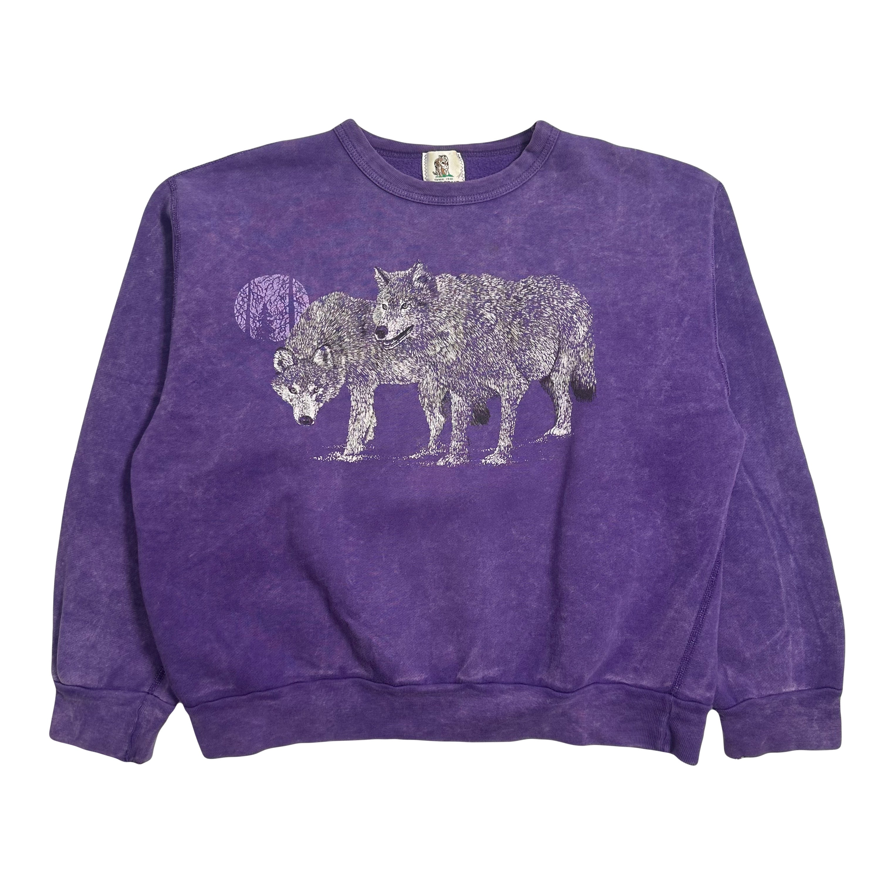 Vintage Wolf Stonewash Crewneck M