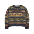 Vintage Urban Life Pattern Knit Sweater S
