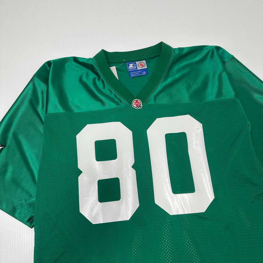 Vintage Starter Saskatchewan Roughriders Narcisse #80 CFL Jersey L