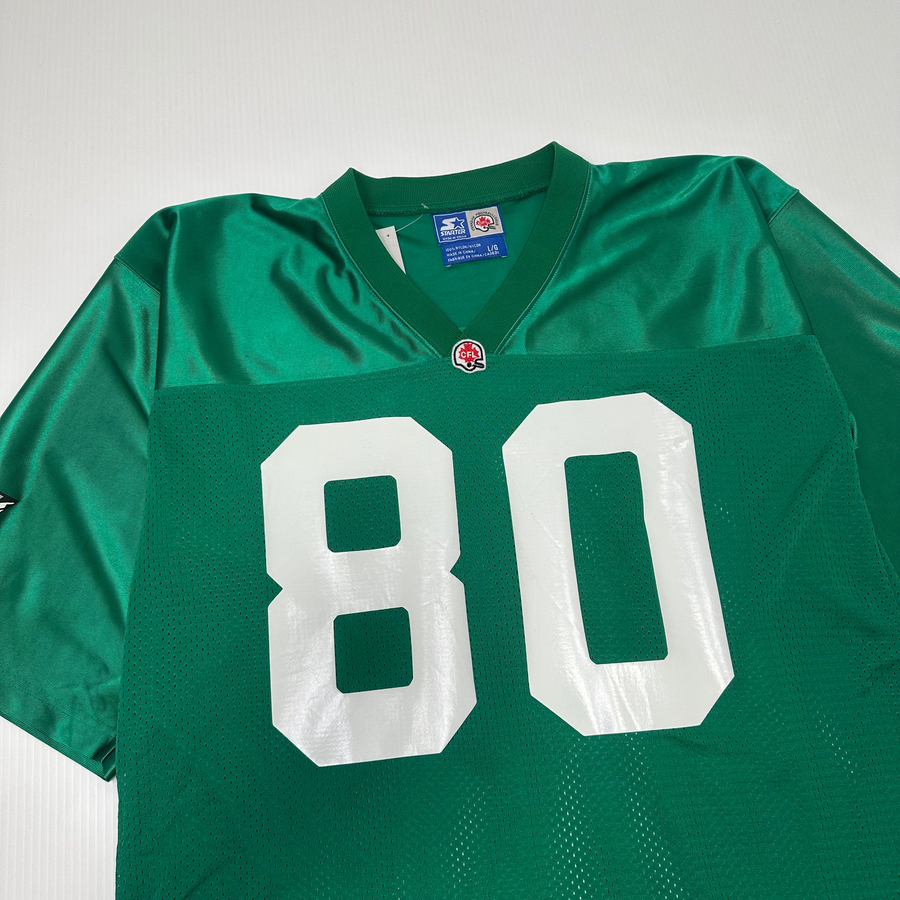 Vintage Starter Saskatchewan Roughriders Narcisse #80 CFL Jersey L
