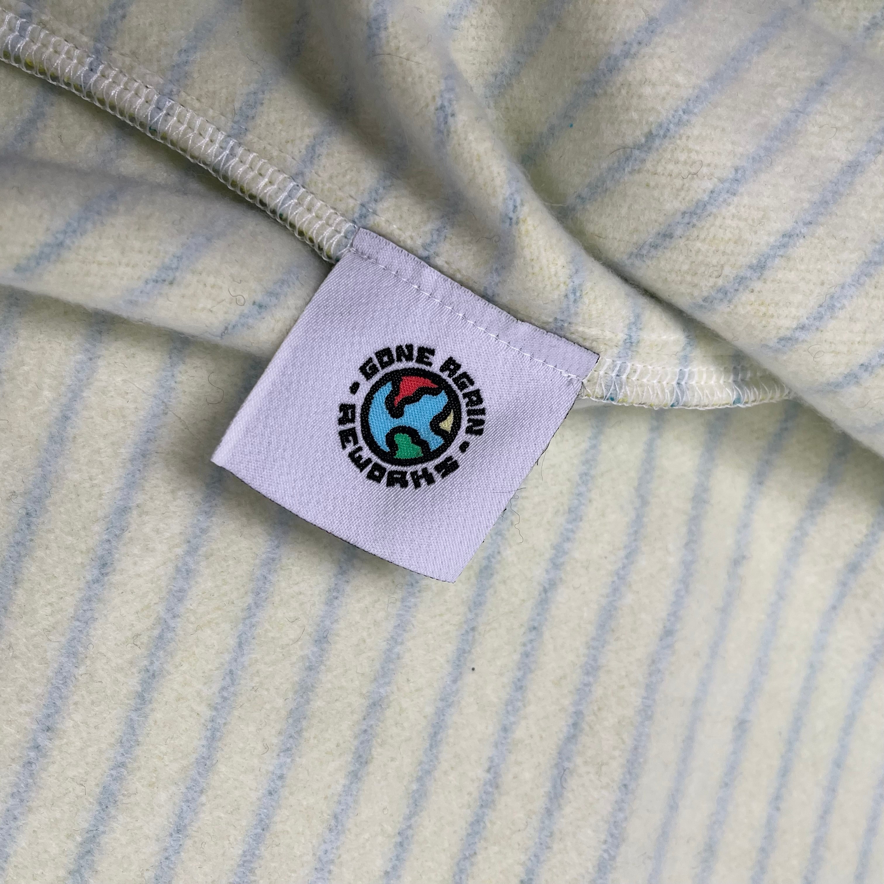 Rework Striped Double Zip Hoodie L