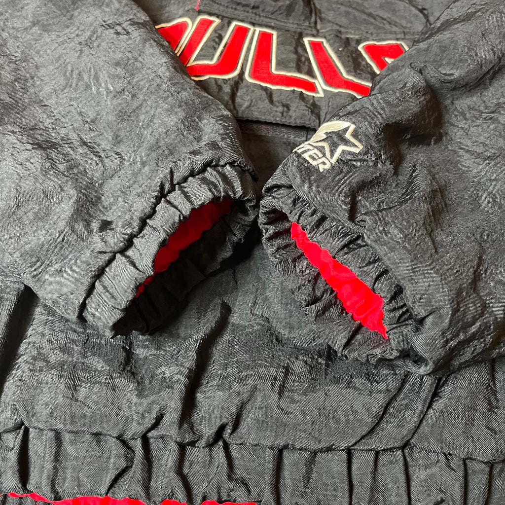 Vintage Starter Chicago Bulls 1/4 Zip Puffer Jacket Women's L