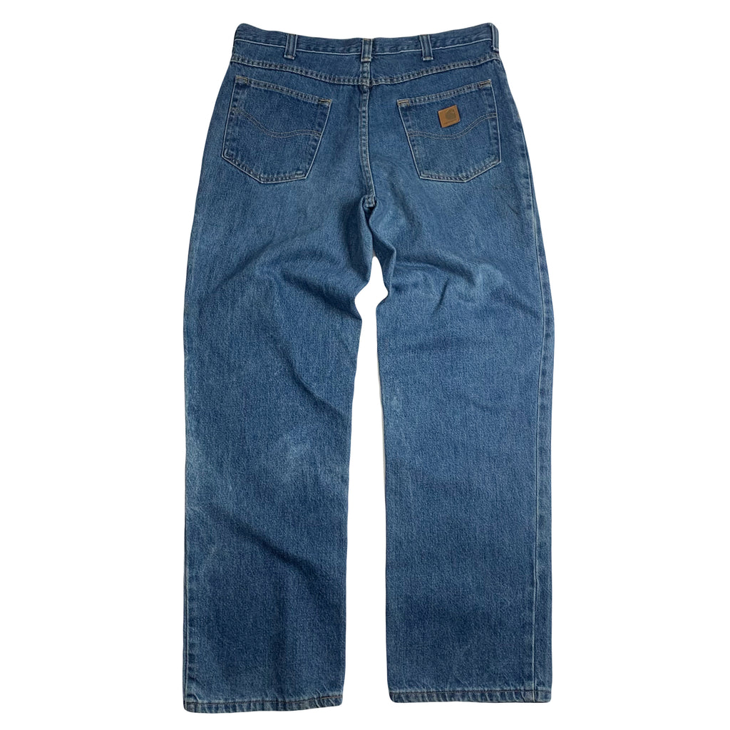 Carhartt Relaxed Fit Medium Wash Carpenter Denim 34