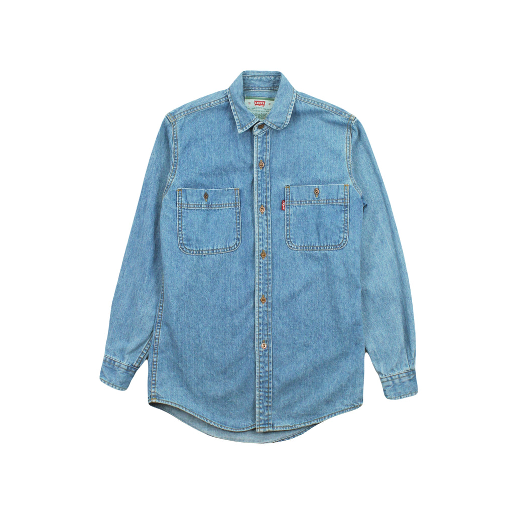 Vintage Levi's Medium Wash Denim Button Up Shirt S