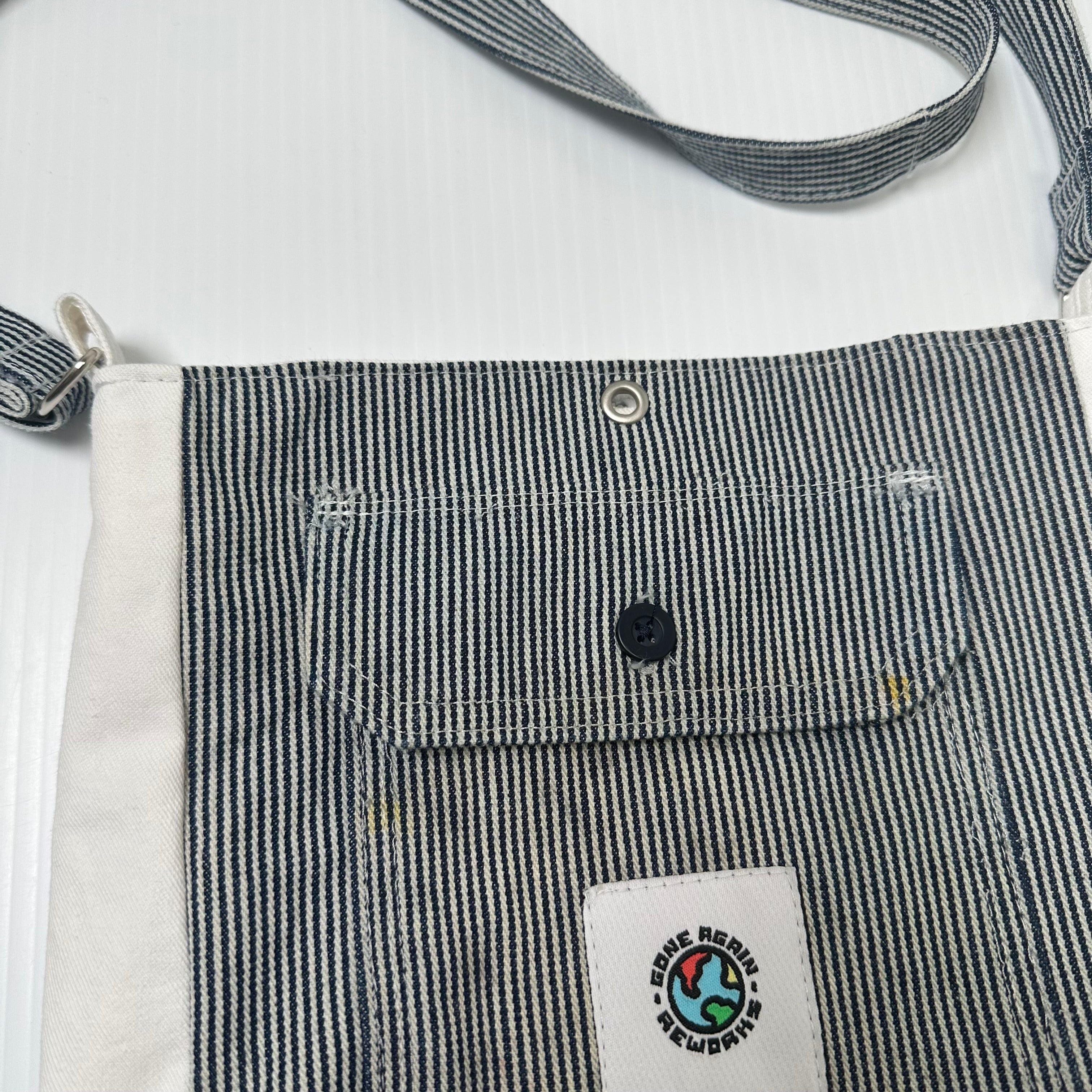 Rework Carhartt Pinstripe Adjustable Cross Body Bag