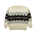 Vintage Fine Line Pattern Knit Sweater L