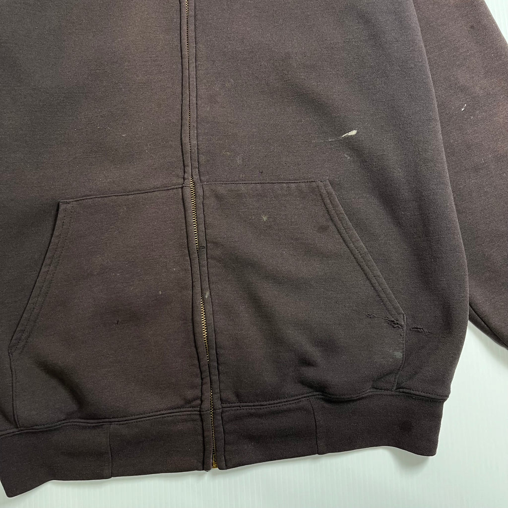 Vintage Carhartt Embroidered Logo Zip Hoodie M