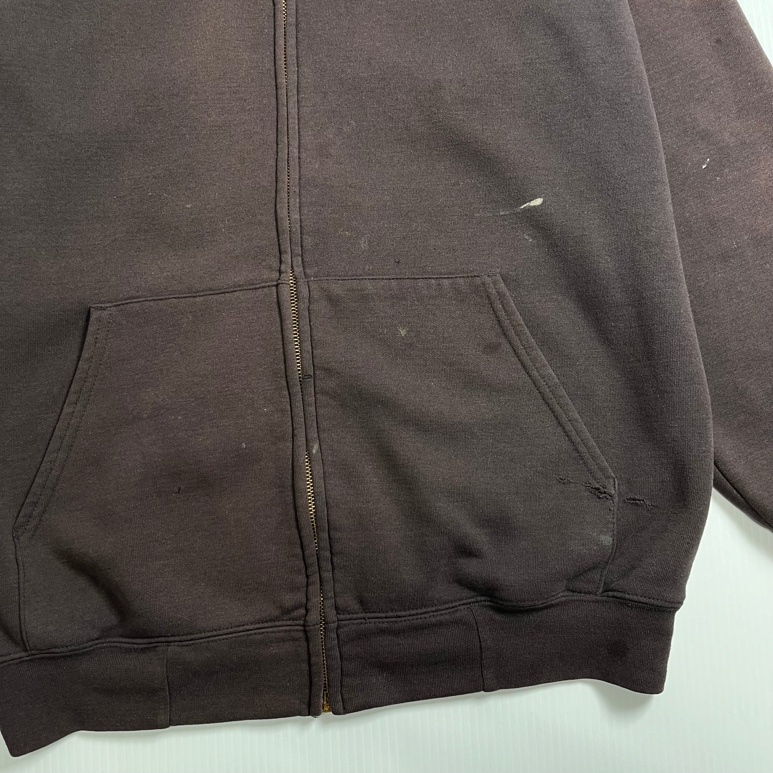 Vintage Carhartt Embroidered Logo Zip Hoodie M