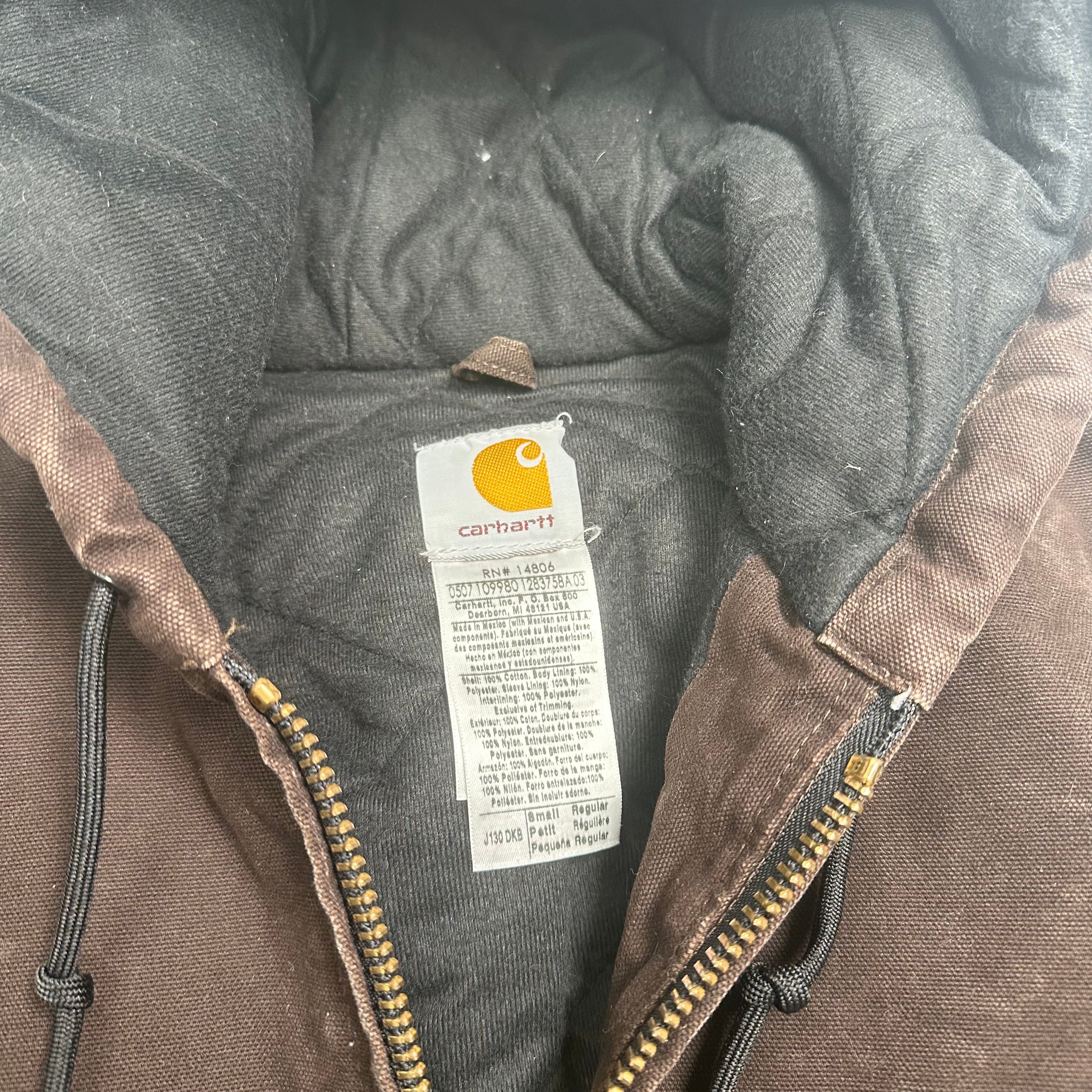 Vintage Carhartt Full Zip Active Hooded Jacket S