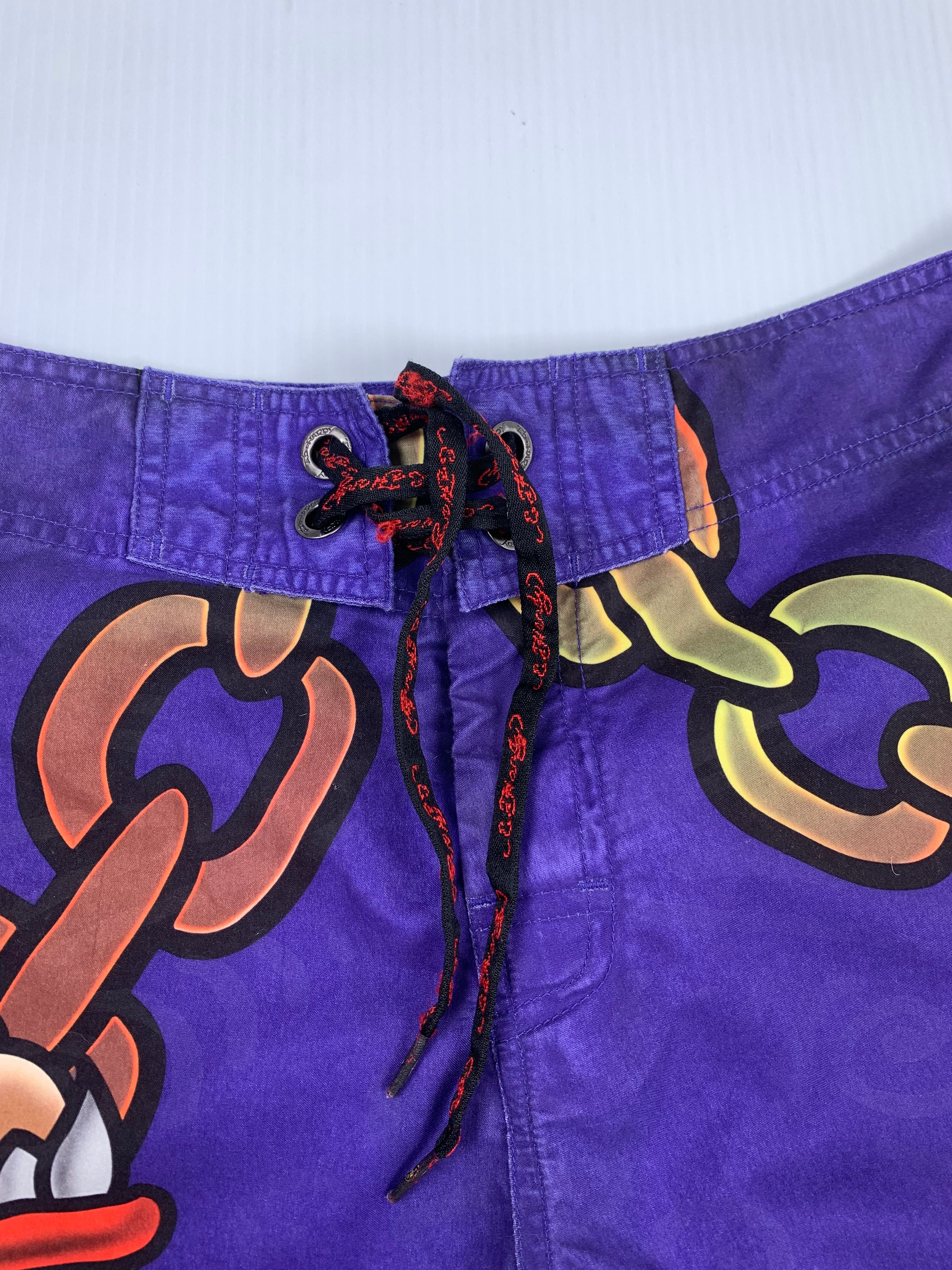 Y2K Ed Hardy AOP Swim Trunks 32