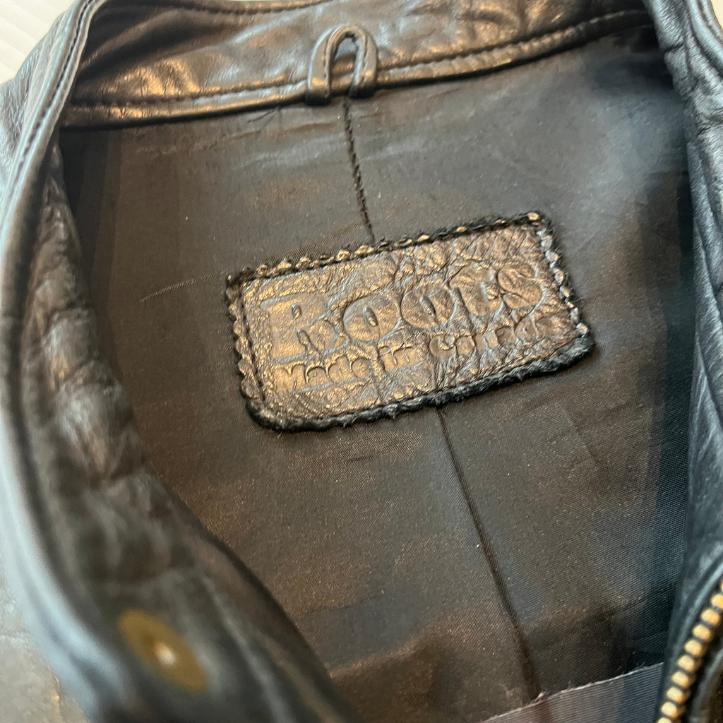 Vintage Roots Canada Leather Moto Jacket M