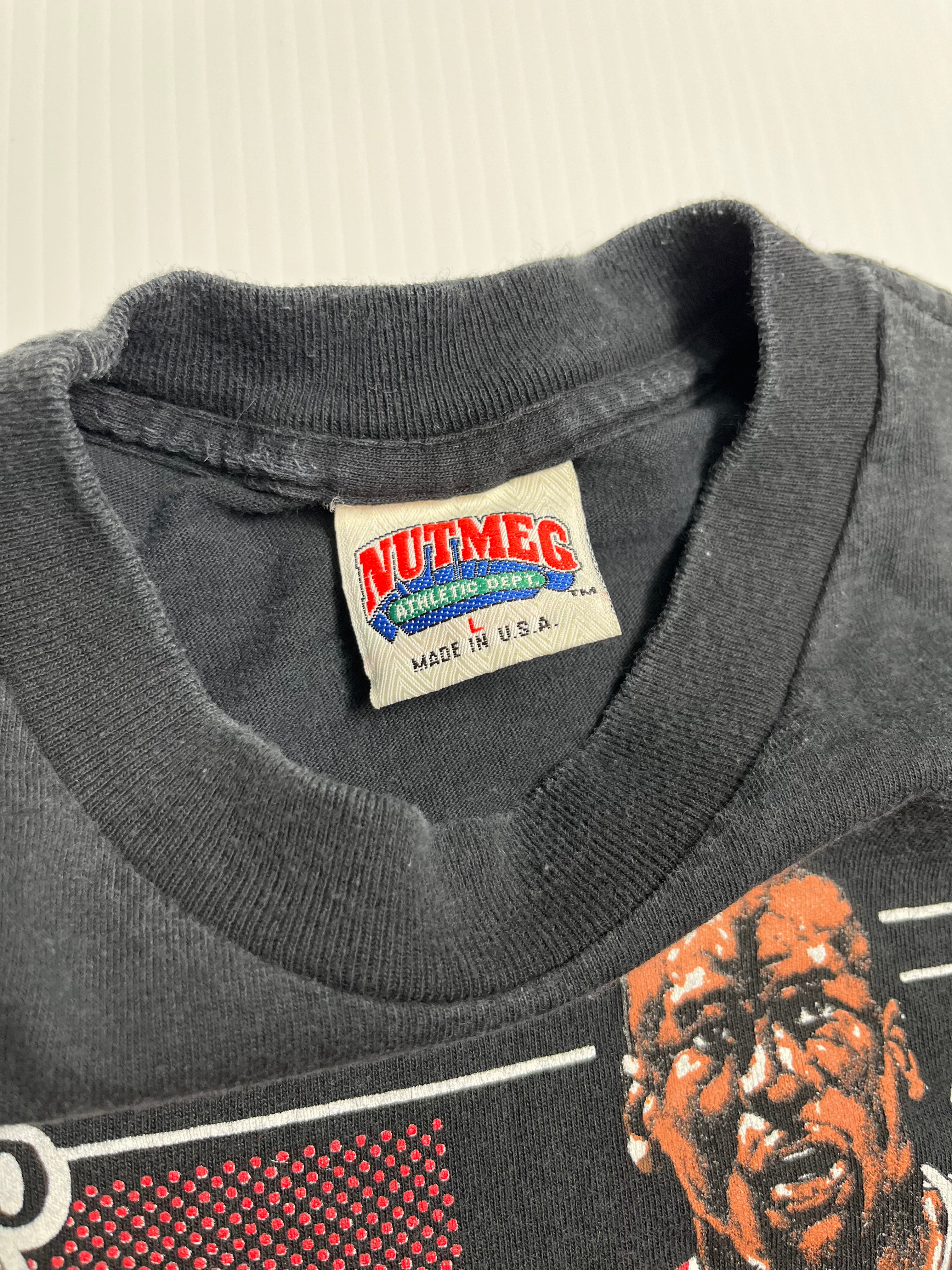 90s Nutmeg Michael Jordan Chicago Bulls Stats Tee Youth L