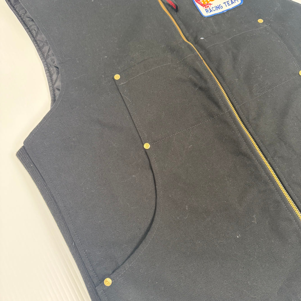 Vintage Tough Duck Honda Racing Patch Work Vest L