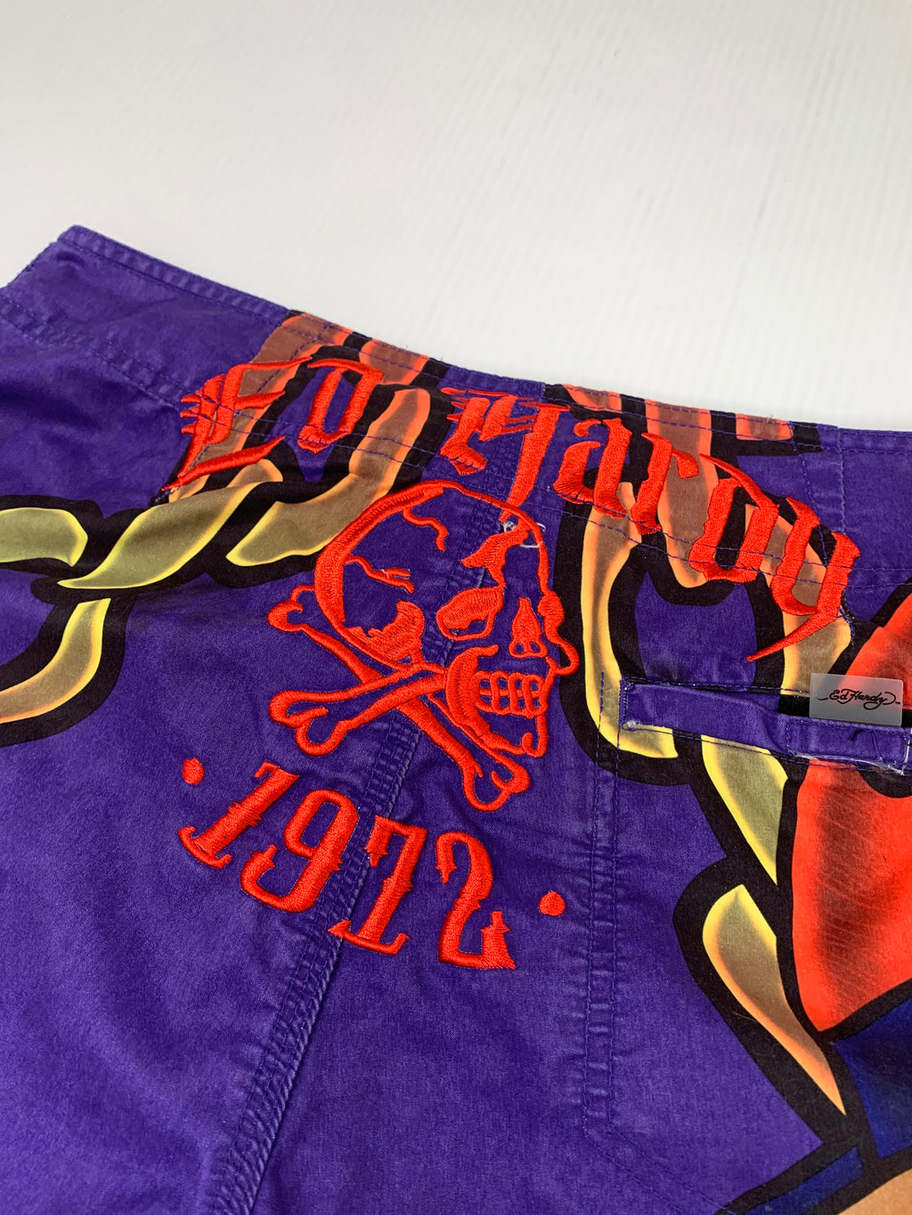 Y2K Ed Hardy AOP Swim Trunks 32