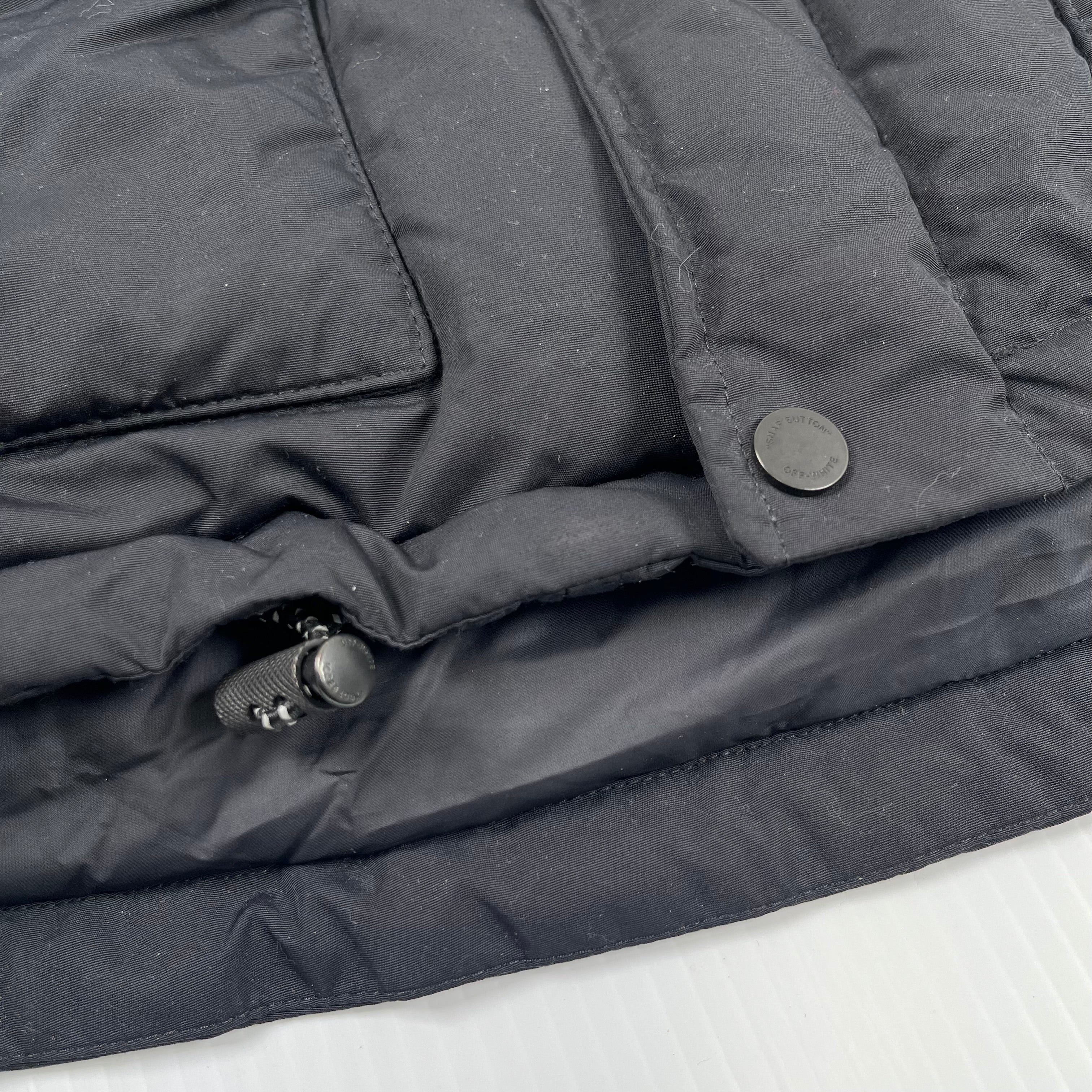 Off-White Brushed Diagonal Quilted Down Jacket M