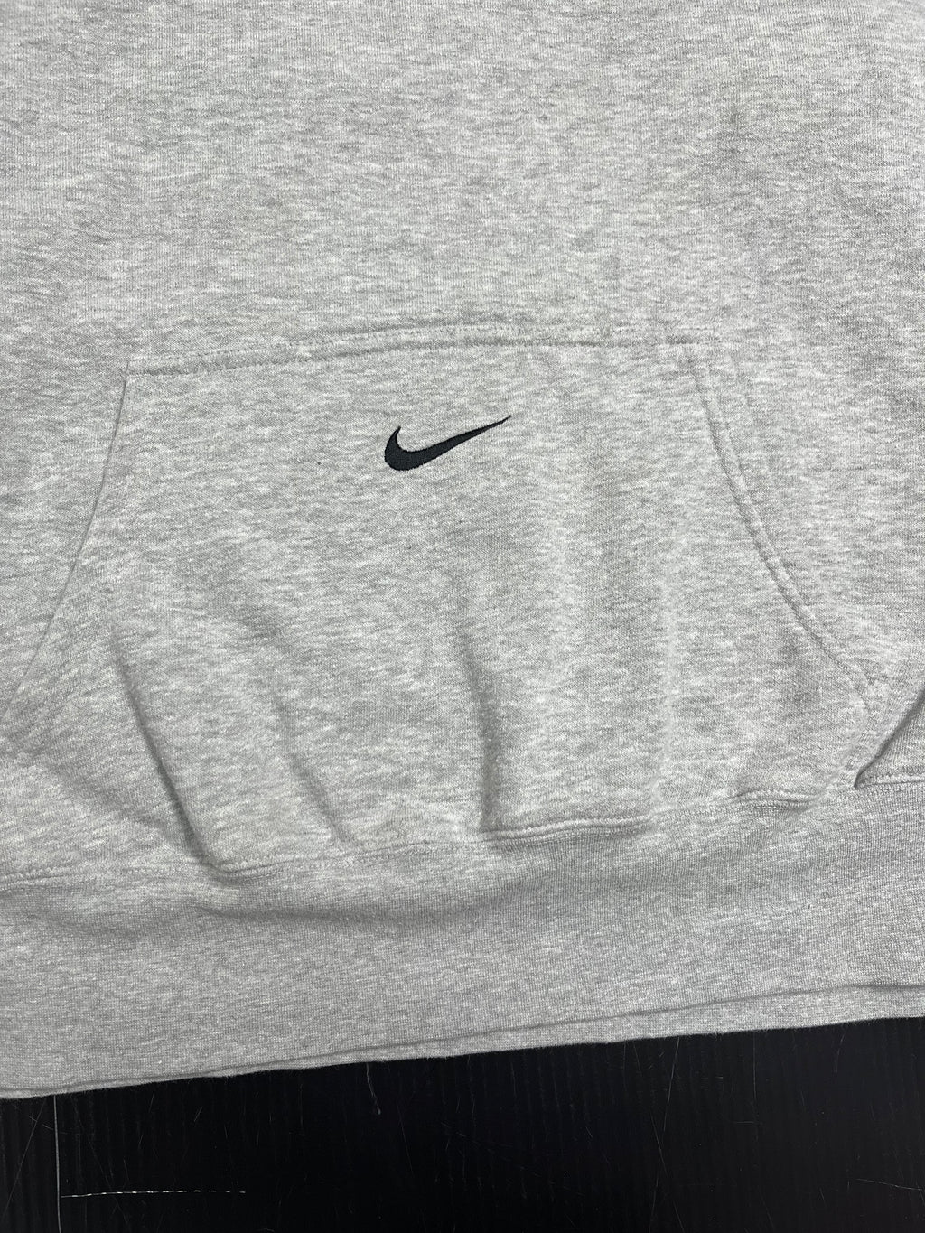 Y2K Nike Grey Centre Swoosh Hoodie 2XL