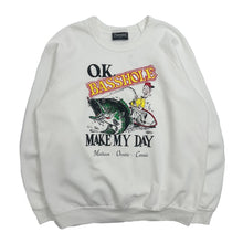 Load image into Gallery viewer, Vintage Basshole Fishing Ontario Canada Crewneck M
