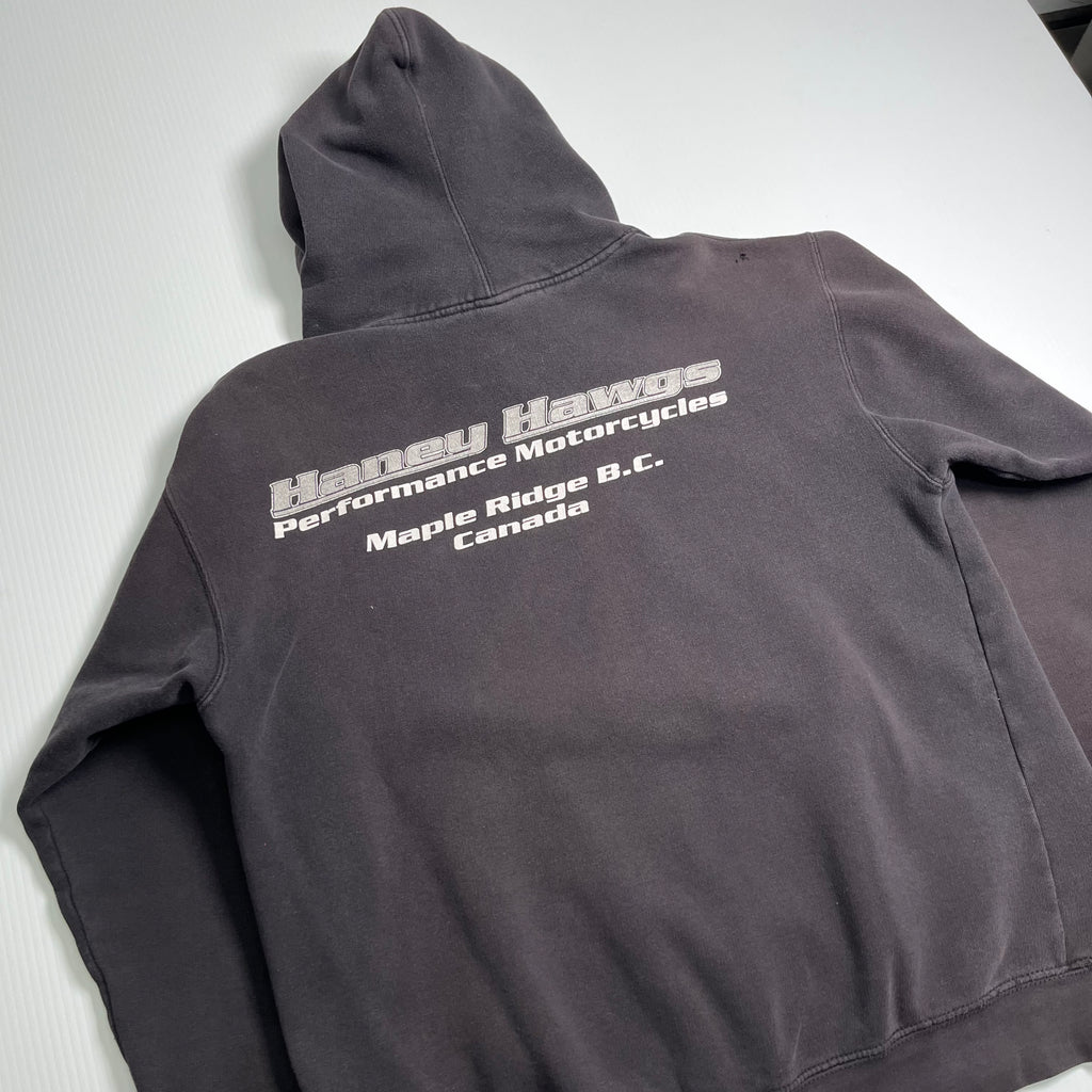 Vintage Haney Hawgs Motorcycles Hoodie M
