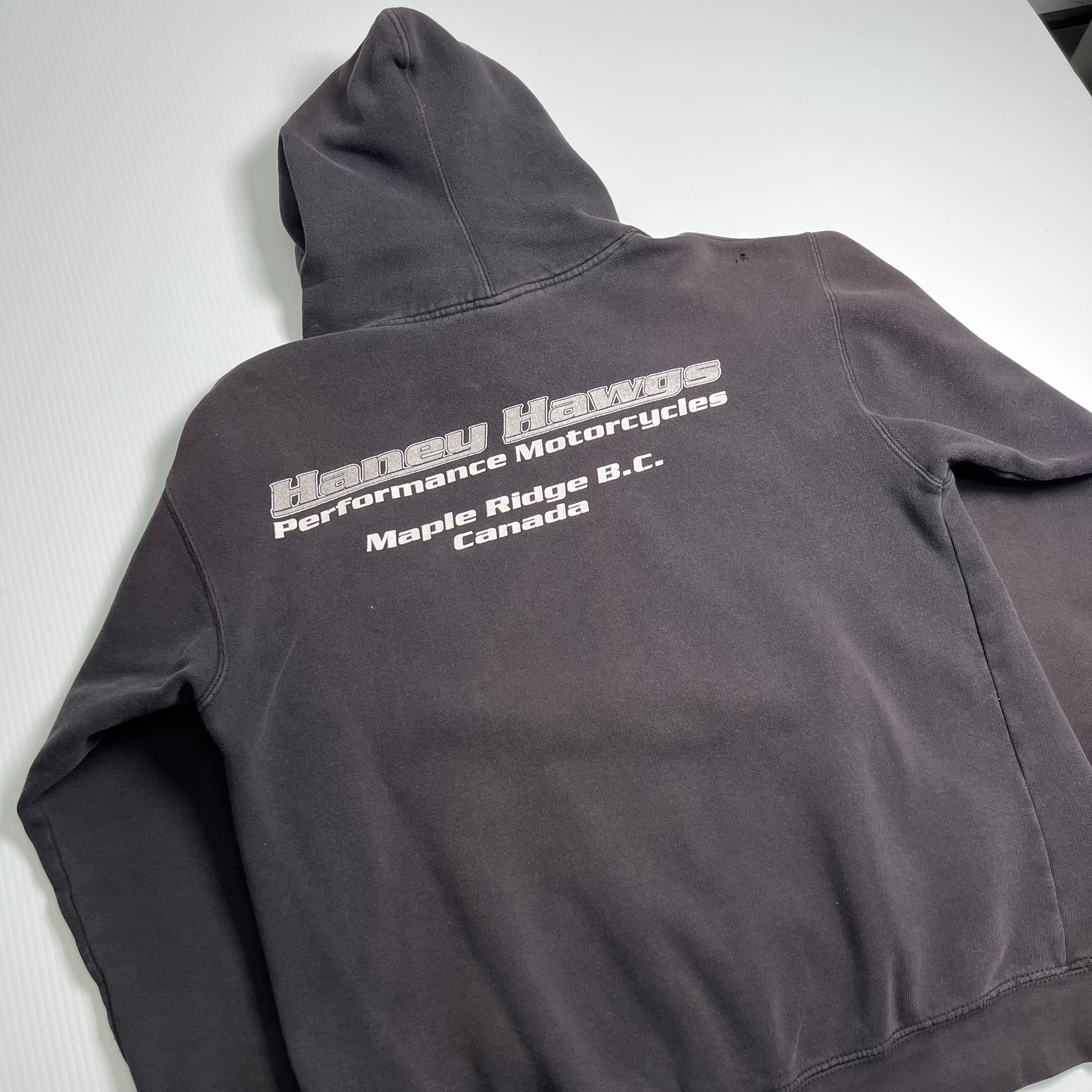 Vintage Haney Hawgs Motorcycles Hoodie M