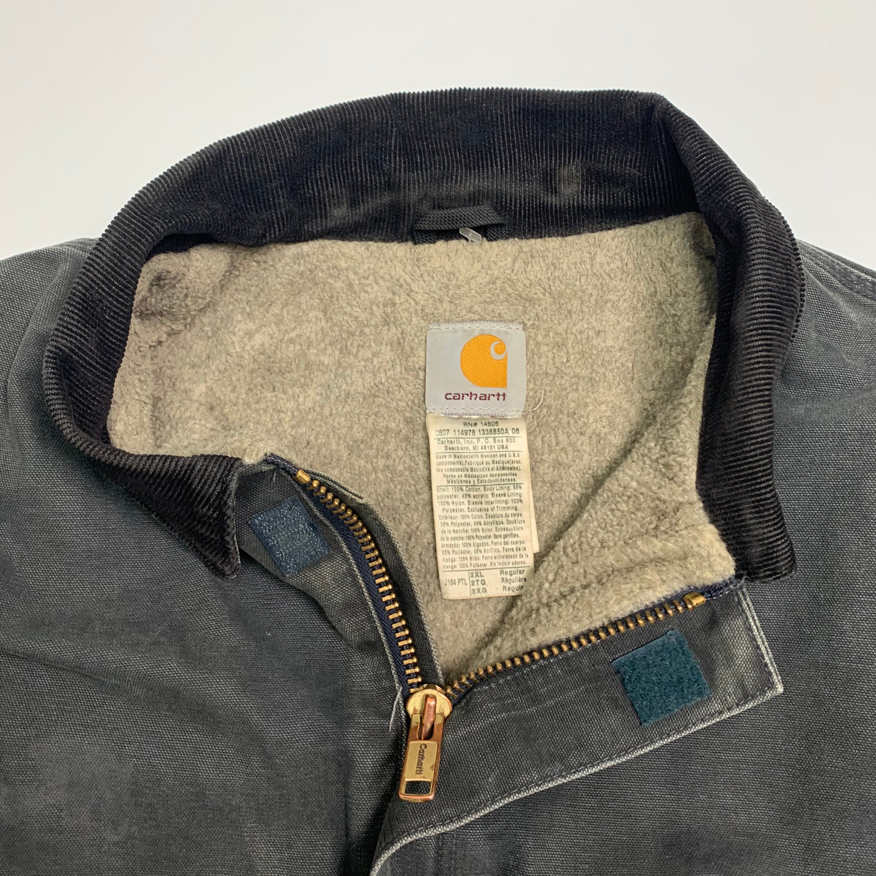 Carhartt Dark Grey Sherpa Lined Jacket XXL