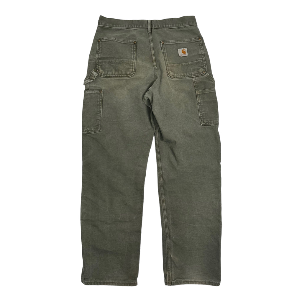 Distressed Carhartt Olive Double Knees 30