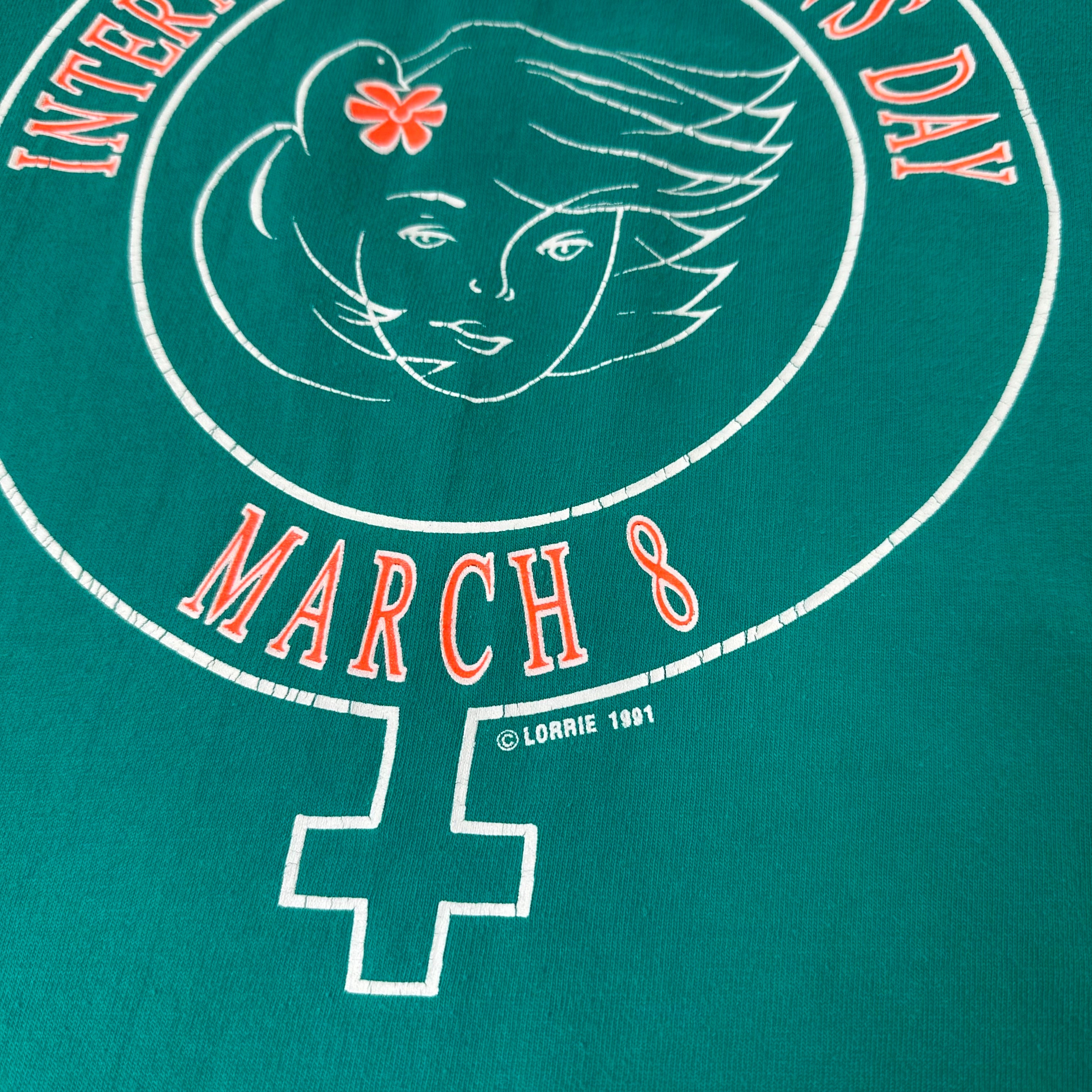 1991 International Women's Day March 8 Graphic Tee L
