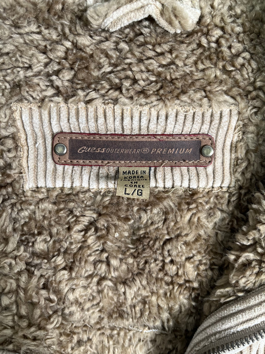 Guess Originals Corduroy Sherpa Lined Jacket L