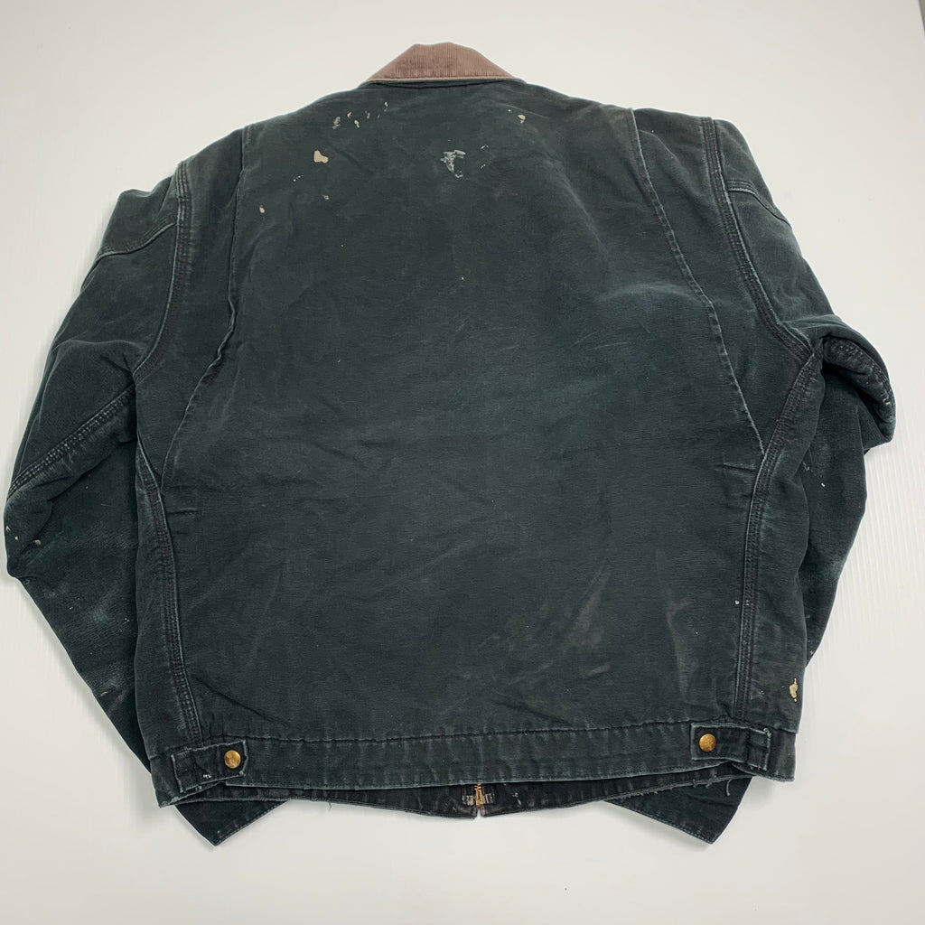 Carhartt J01 Distressed Black Detroit Jacket XL