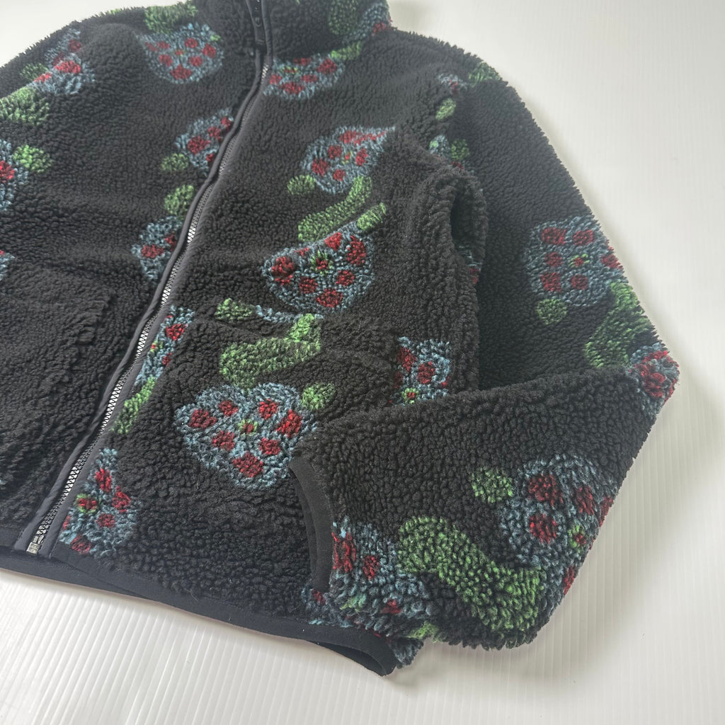 Stussy Flor Sherpa Fleece Zip Jacket M