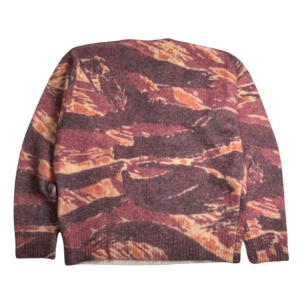 Stussy Tigris Pattern Mohair Blend Sweater L