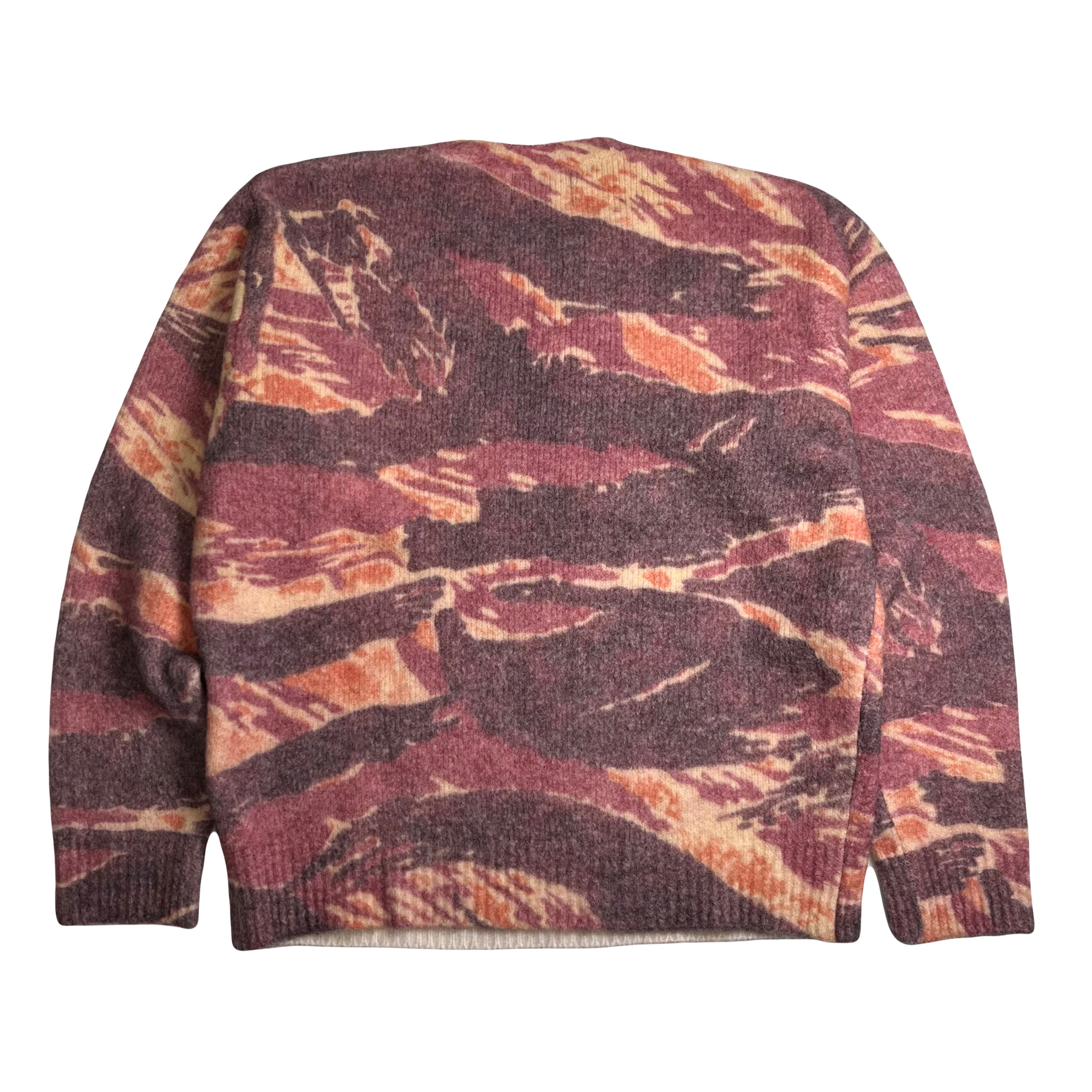 Stussy Tigris Pattern Mohair Blend Sweater L