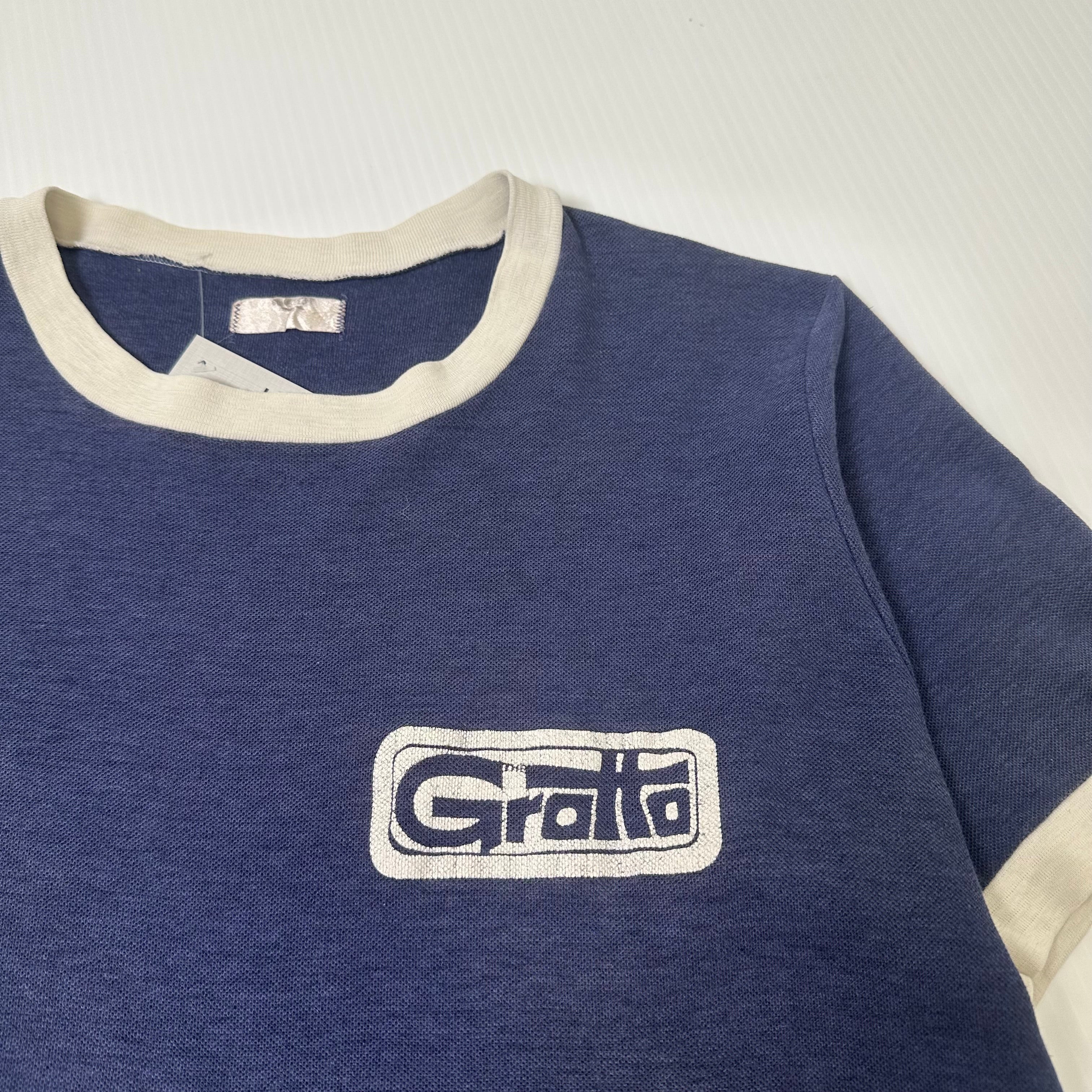 Vintage Grotto Graphic Ringer Tee M