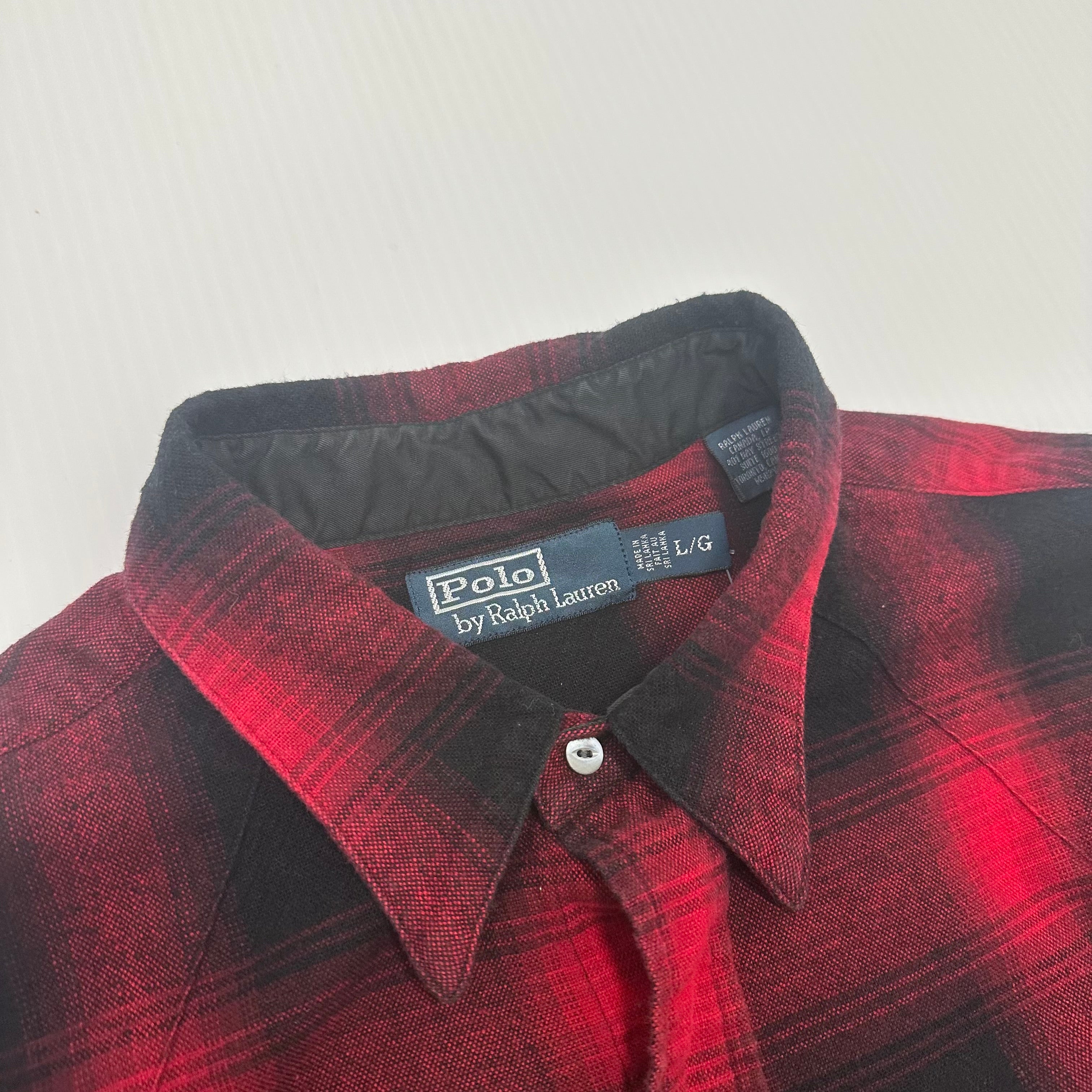 Vintage Polo Ralph Lauren Plaid Button Up Shirt L