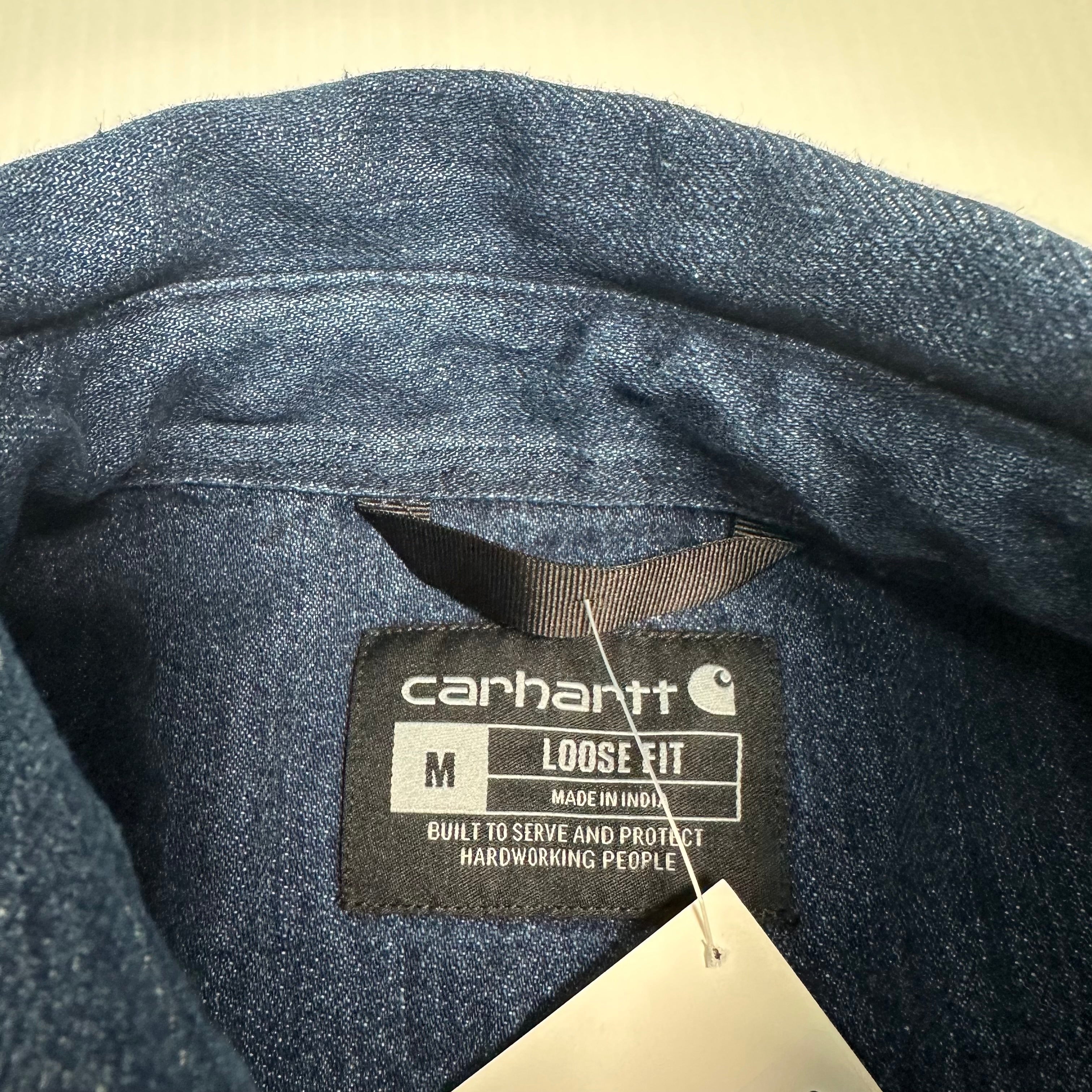 Carhartt Dark Denim Loose Fit Button-Up M