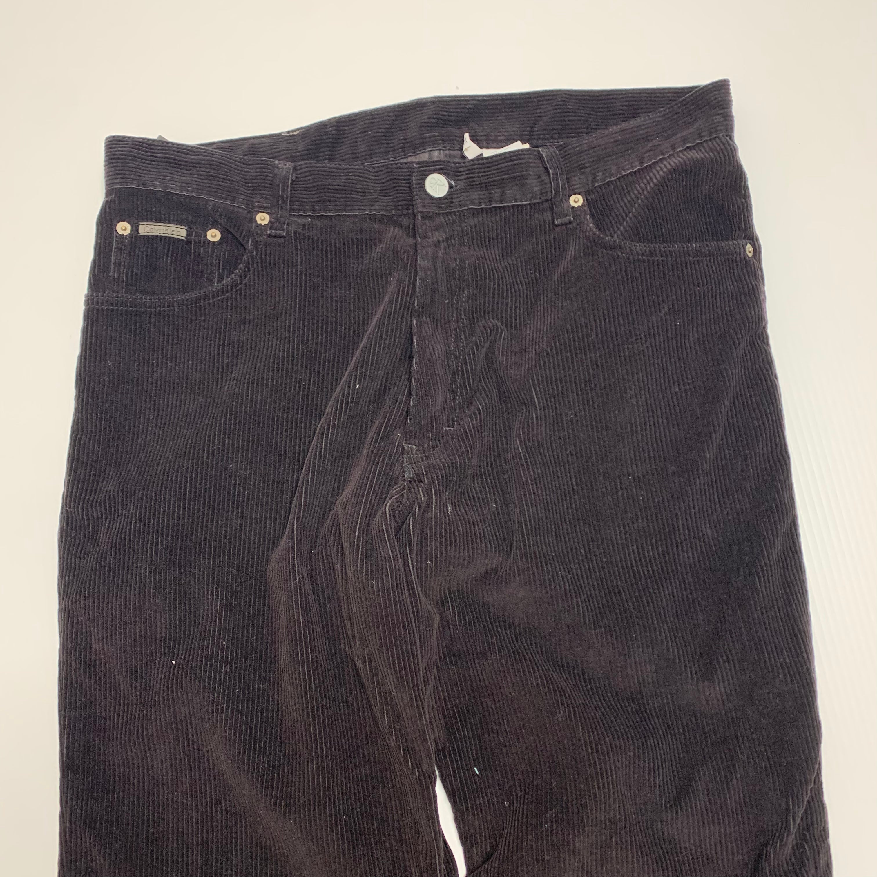 Calvin Klein Dark Brown Cord Pants 36