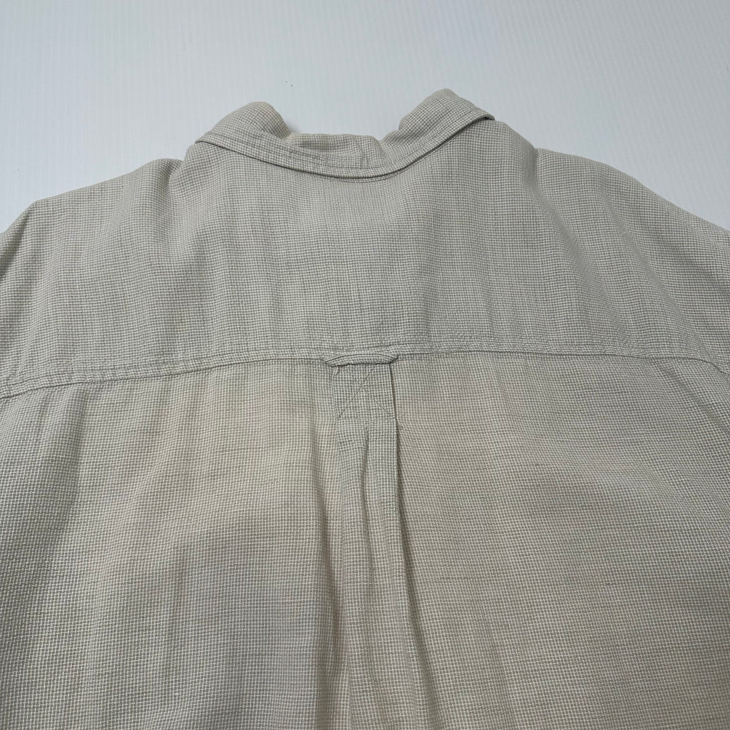 CRB Khakis Linen Blend Short Sleeve Button Up Shirt XLT