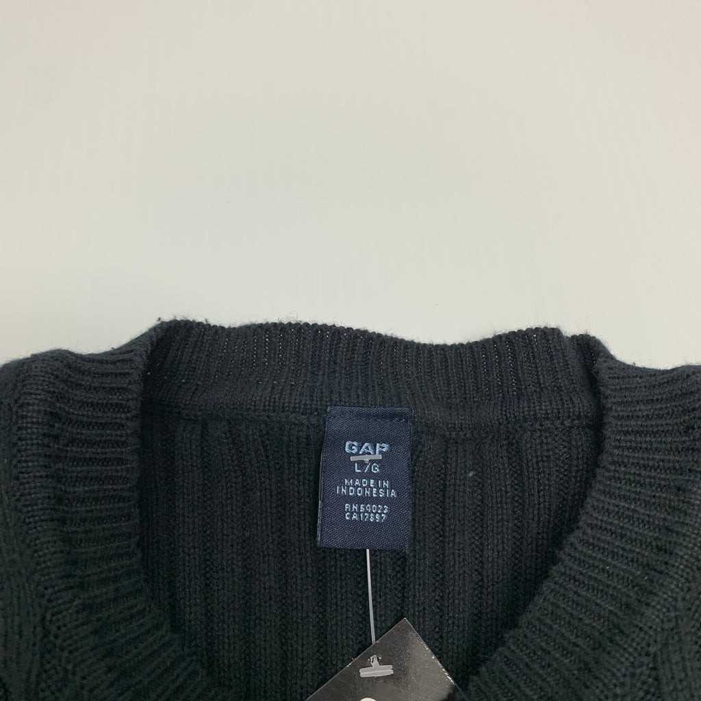 Y2K GAP Black Ribbed Sweater L